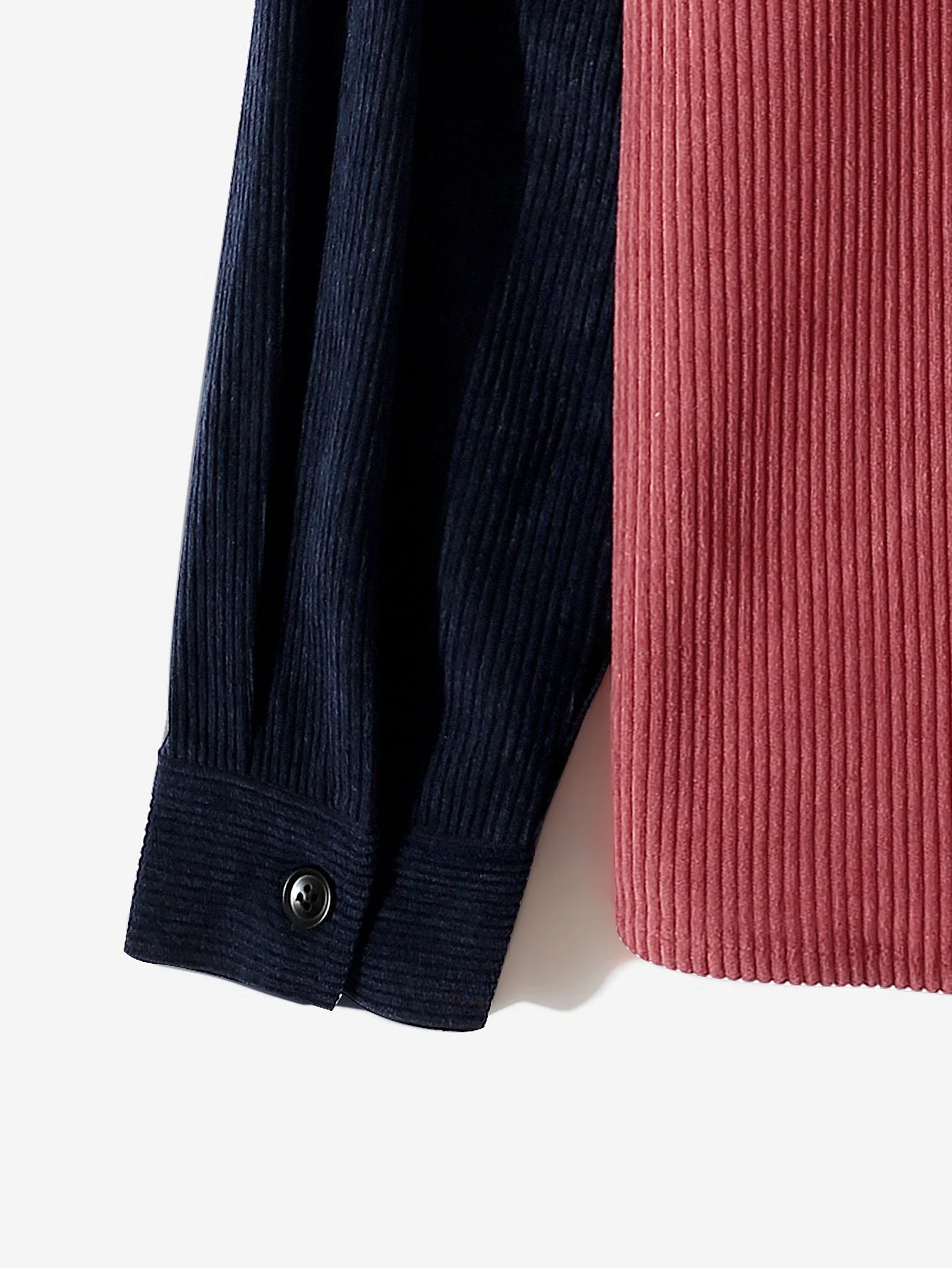 Langarm-Zweifarbige Corduroy-Übershirt - Image 4