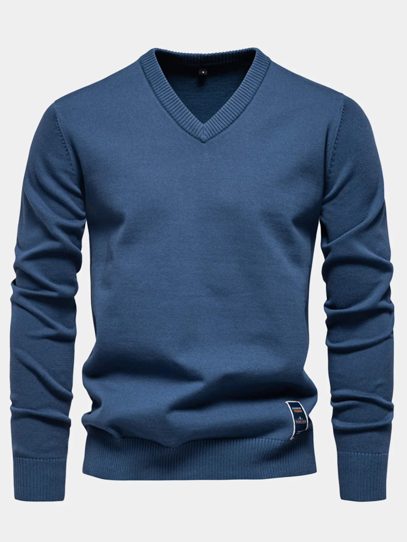 Langarm V-Ausschnitt Pullover - Image 10