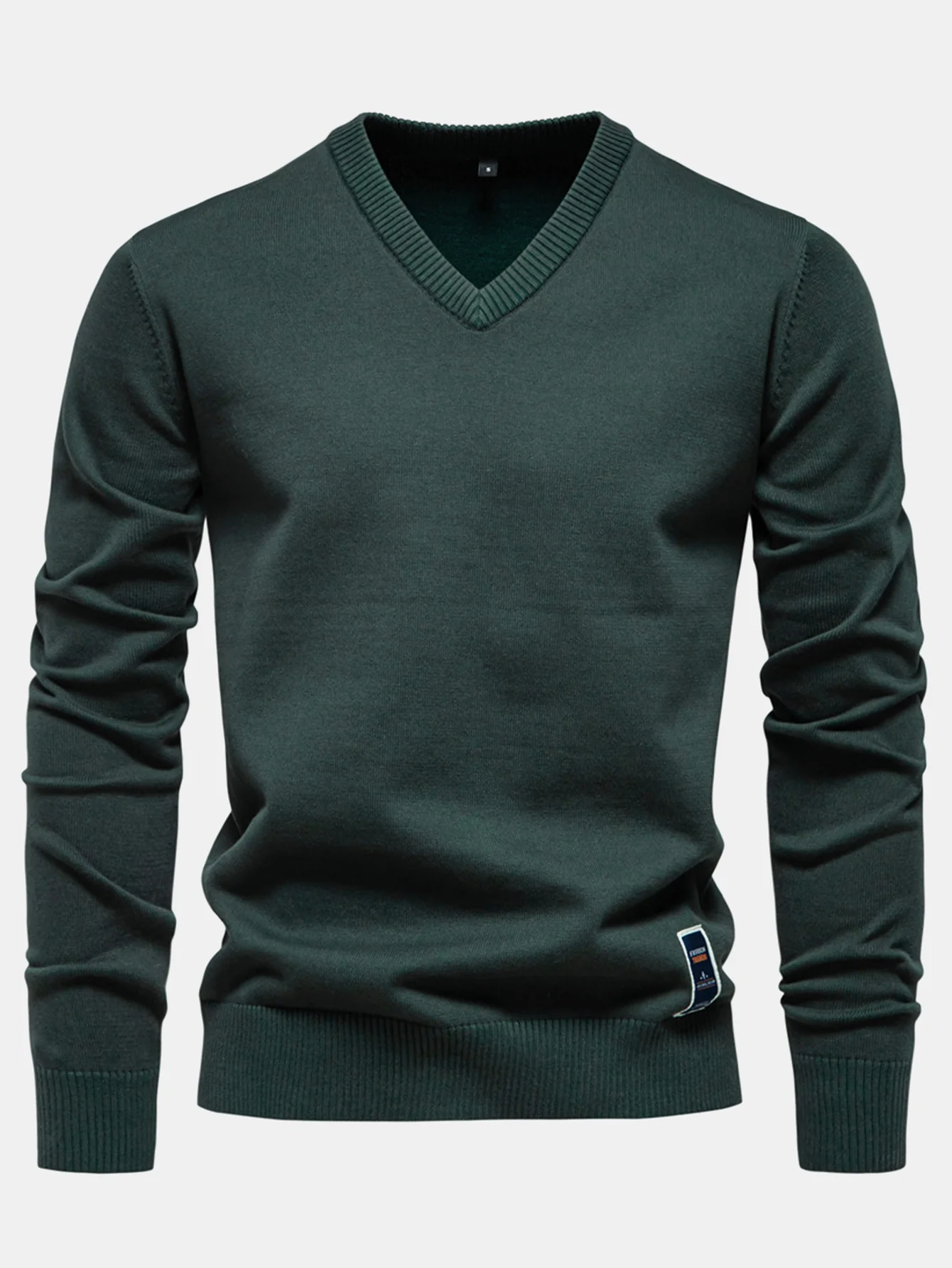 Langarm V-Ausschnitt Pullover - Image 16