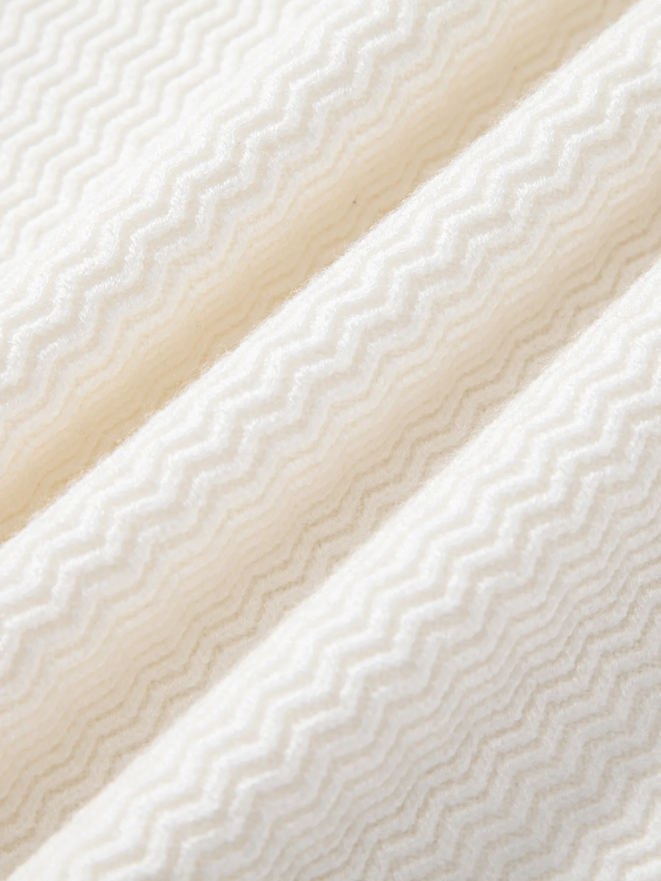 Langarm Wellen Jacquard V-Ausschnitt Strick Poloshirts Shirt - Image 14