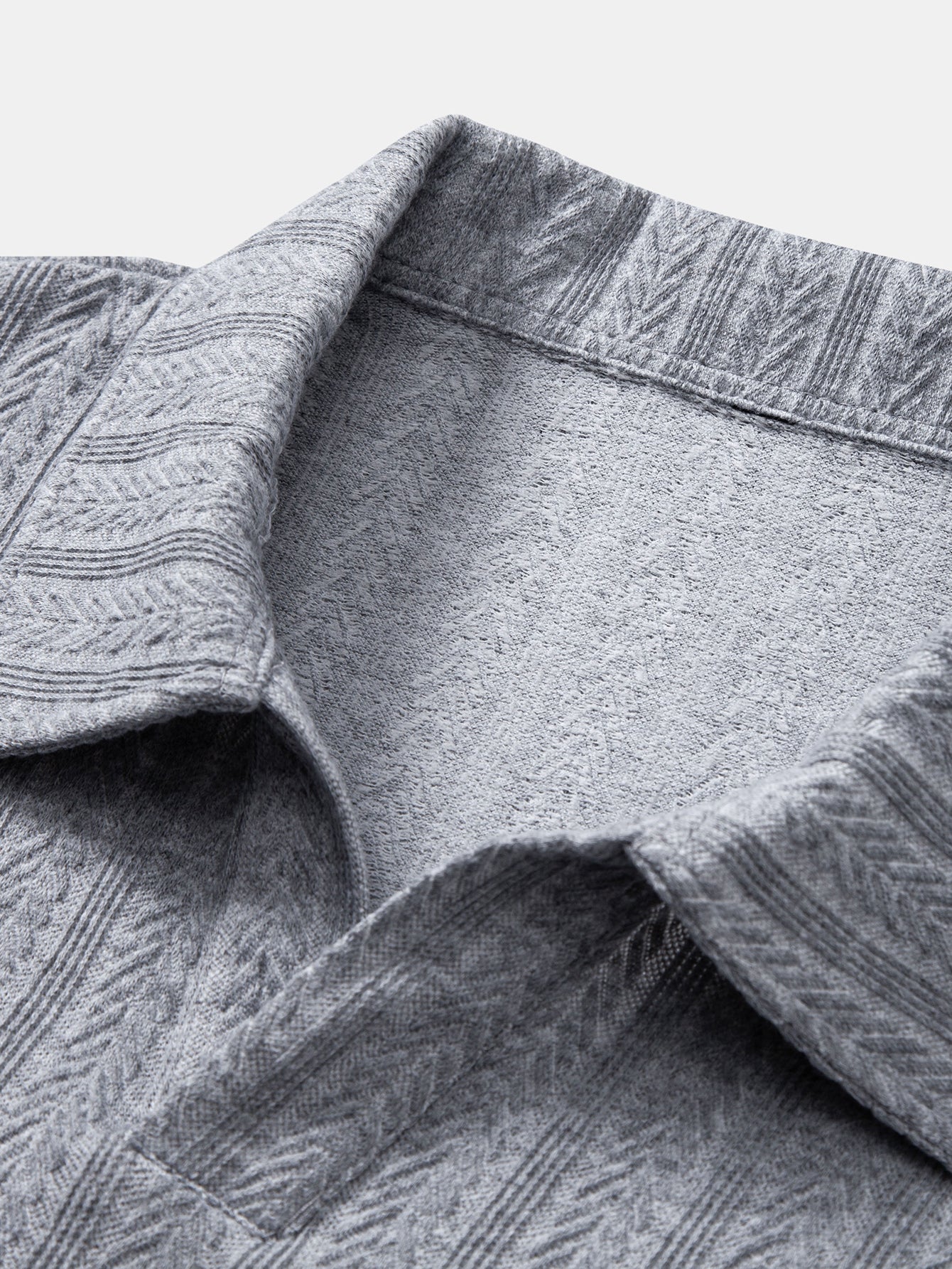Langarm Weizenähren Jacquard Poloshirts Shirt - Image 13