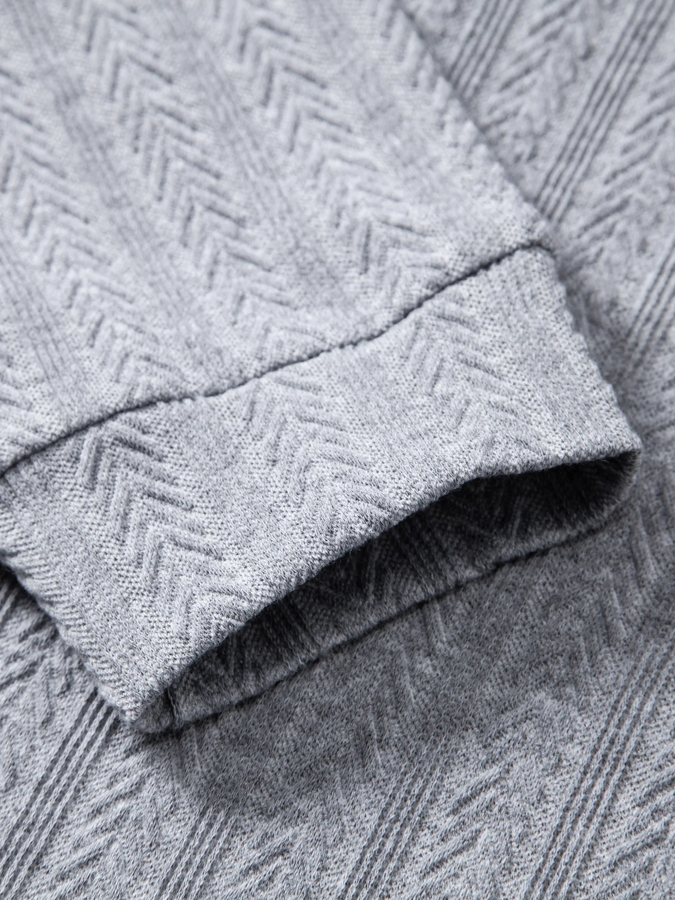 Langarm Weizenähren Jacquard Poloshirts Shirt - Image 15