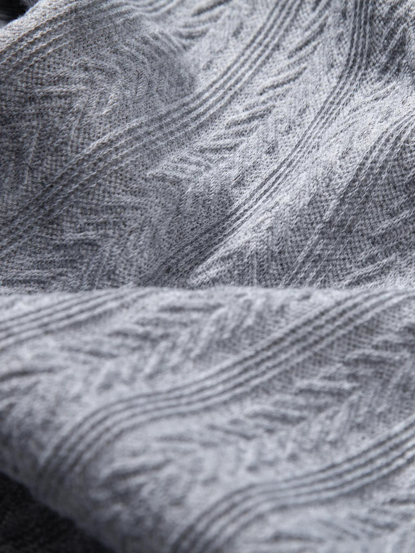 Langarm Weizenähren Jacquard Poloshirts Shirt - Image 16