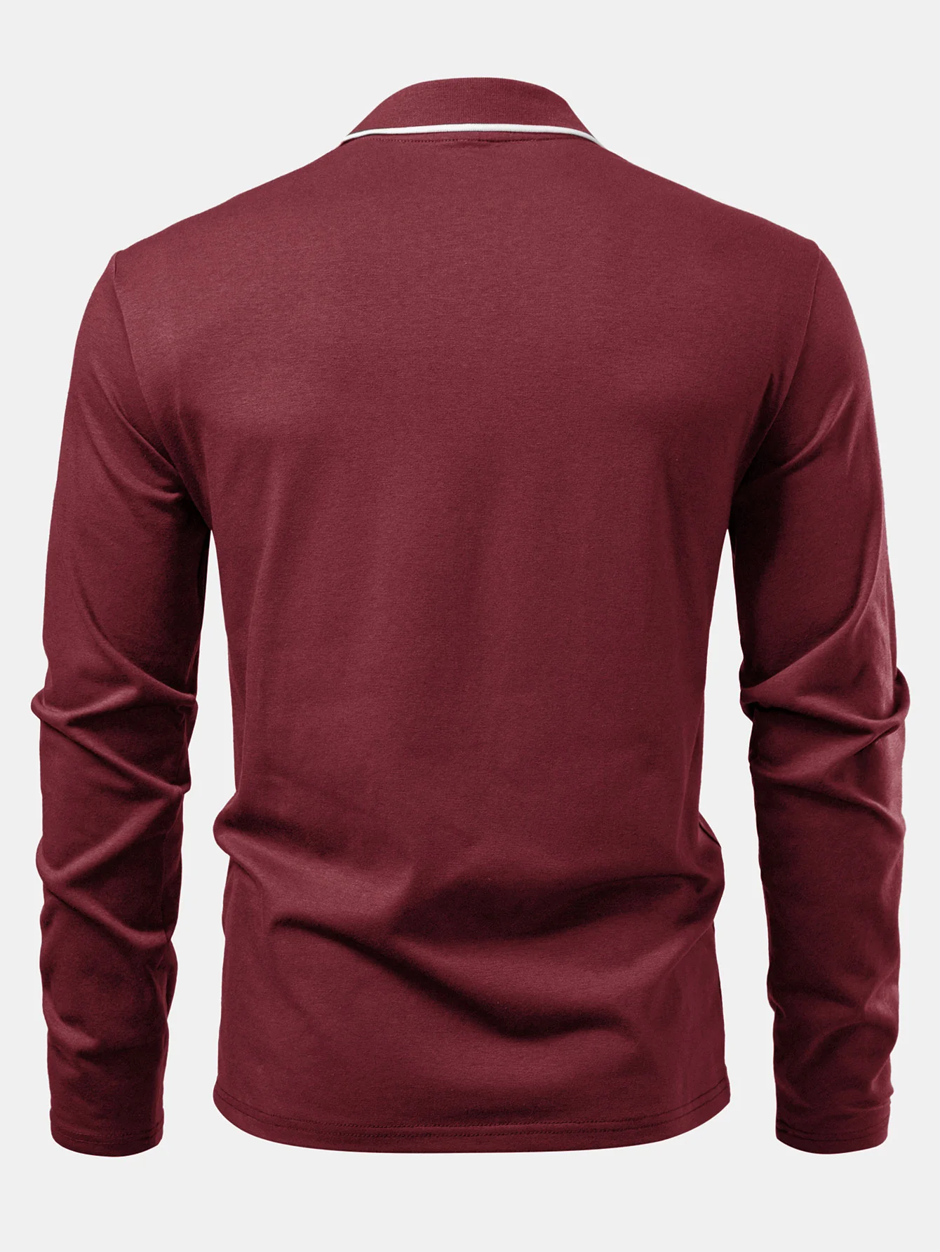 Langärmeliges Poloshirts mit Kontrast und Tasche - Image 8