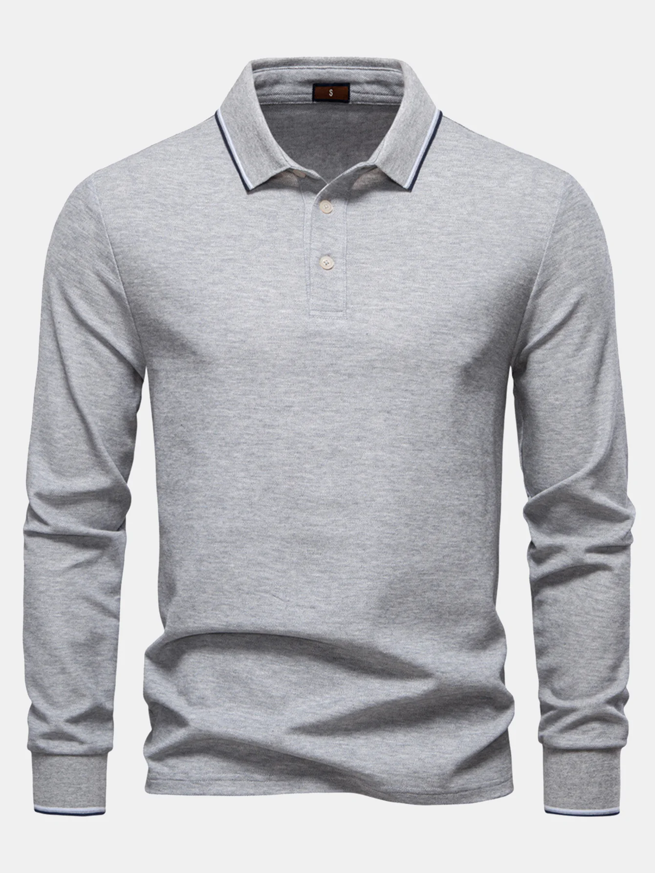 Langärmliges Poloshirts mit Kontrastfarben - Image 11