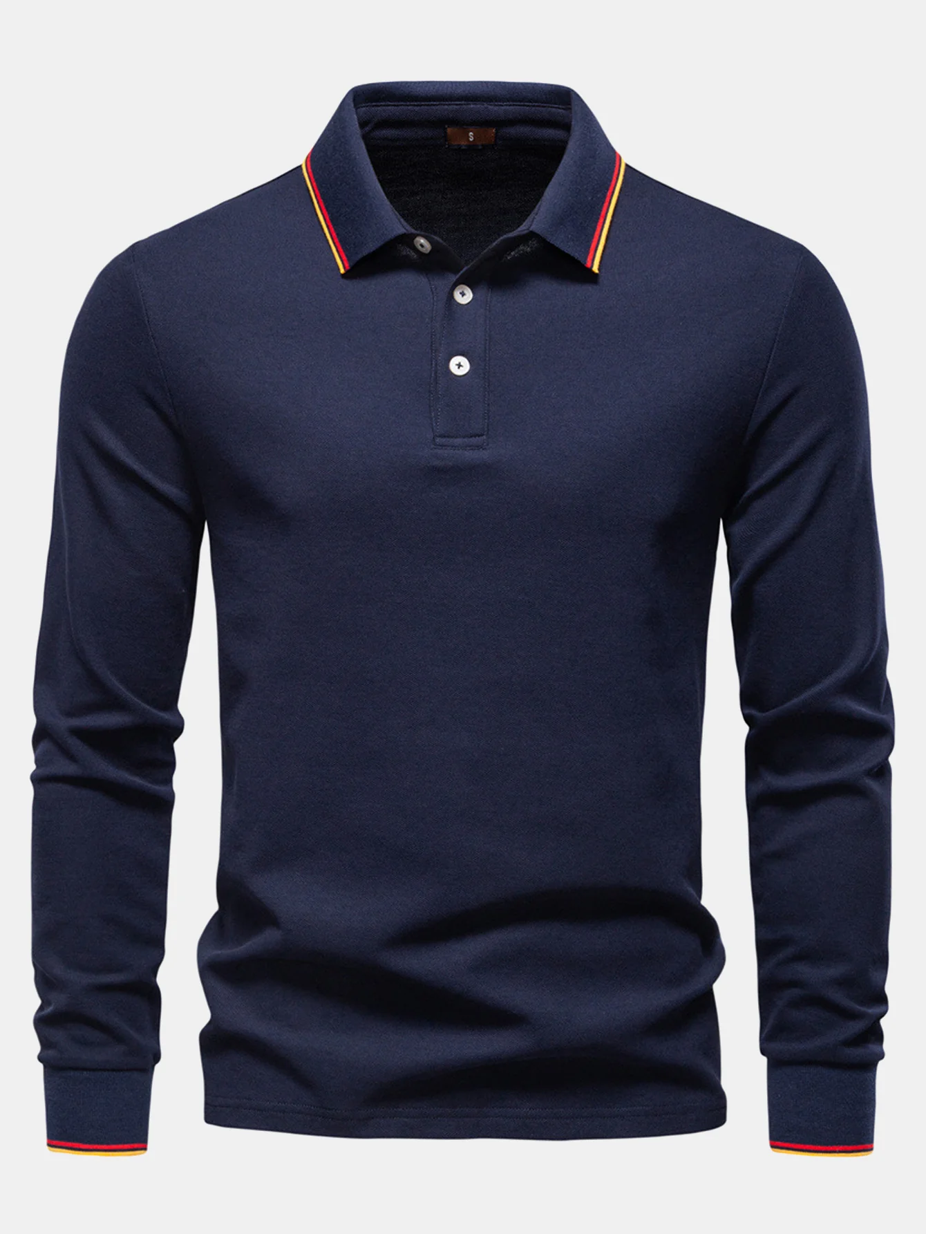 Langärmliges Poloshirts mit Kontrastfarben - Image 3