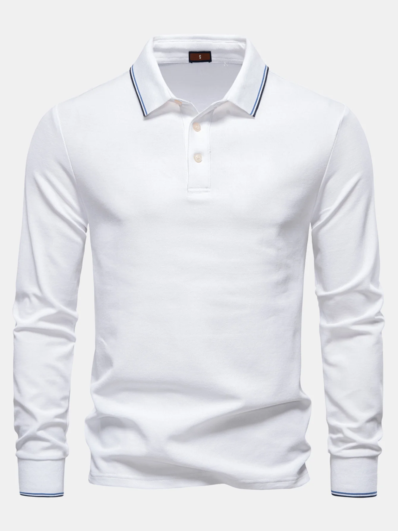 Langärmliges Poloshirts mit Kontrastfarben - Image 5