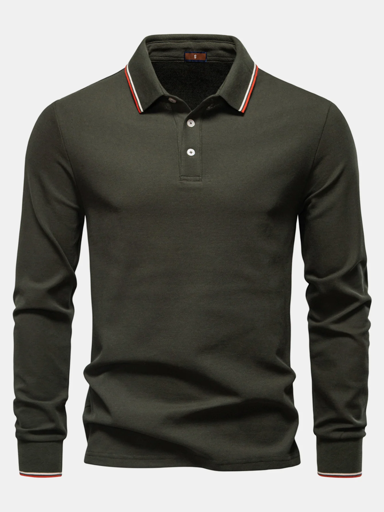 Langärmliges Poloshirts mit Kontrastfarben - Image 9