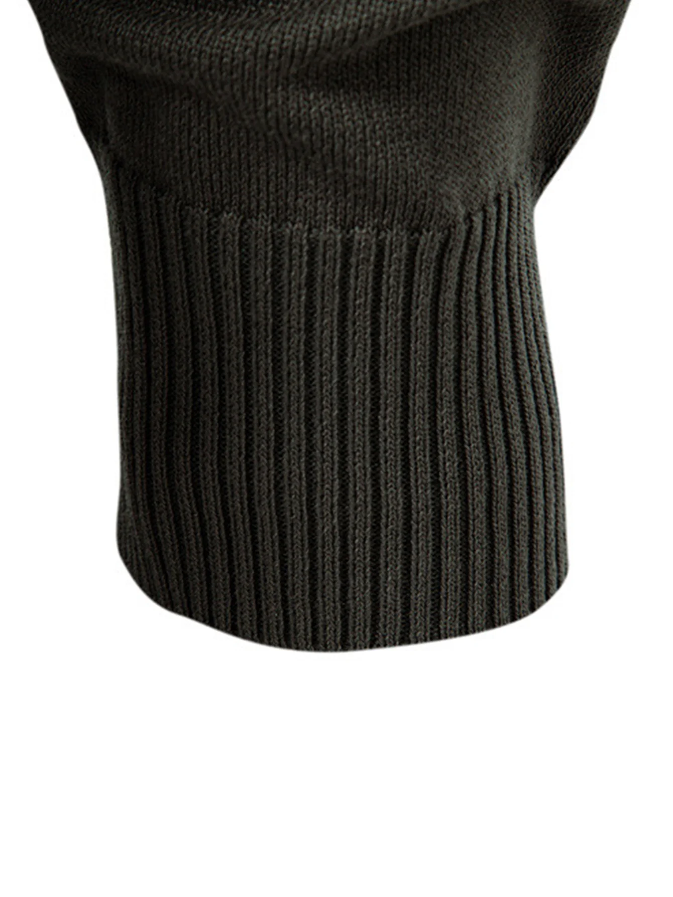 Langärmliges gestricktes geometrisches Jacquard-Poloshirt mit Reißverschluss - Image 9