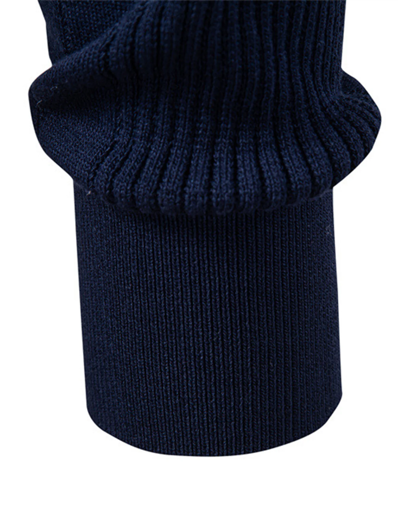 Langärmliges gestricktes gestreiftes Jacquard-Poloshirt - Image 10