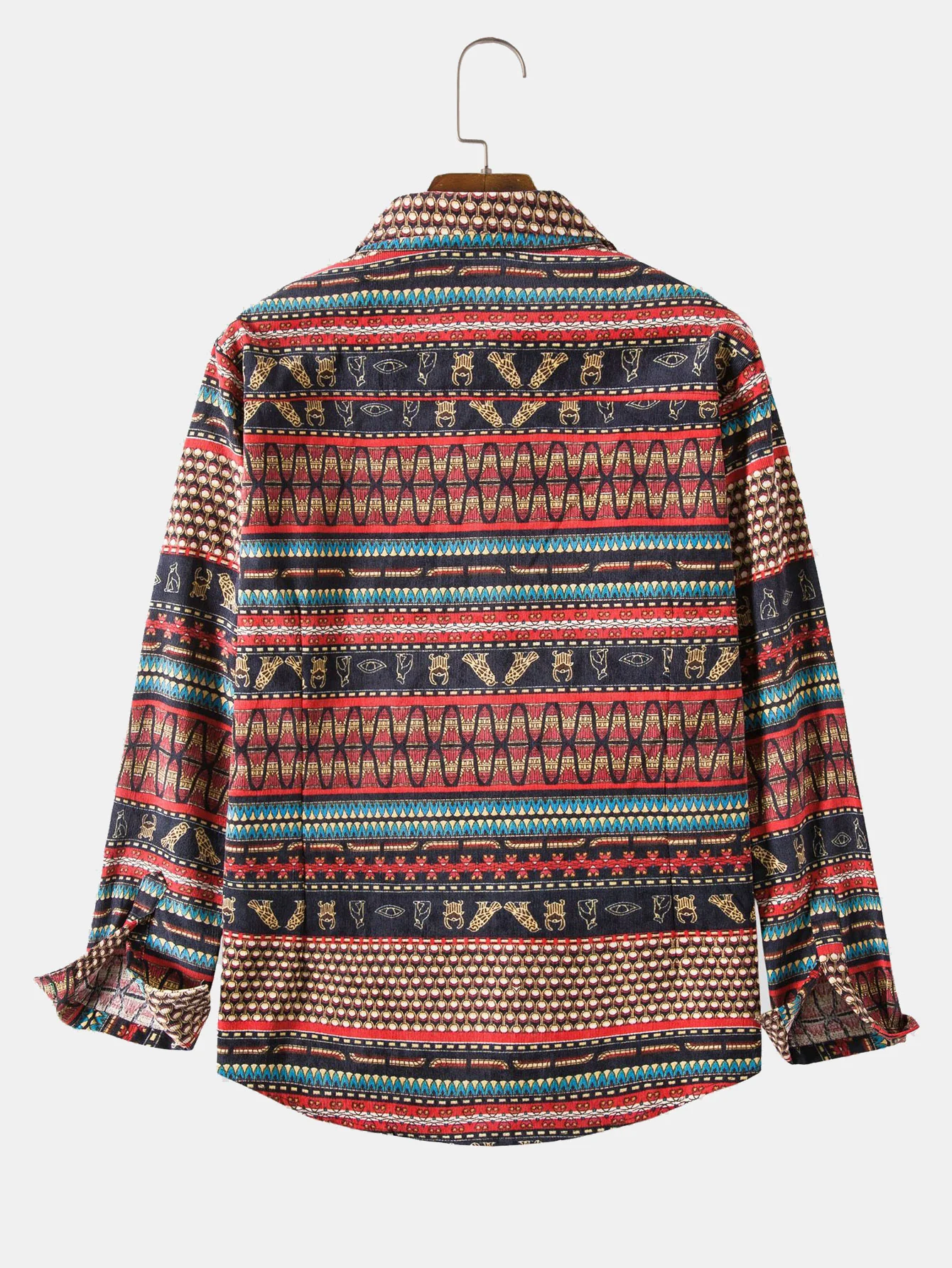 Langärmliges Tribal-Print Corduroy-Hemd - Image 2