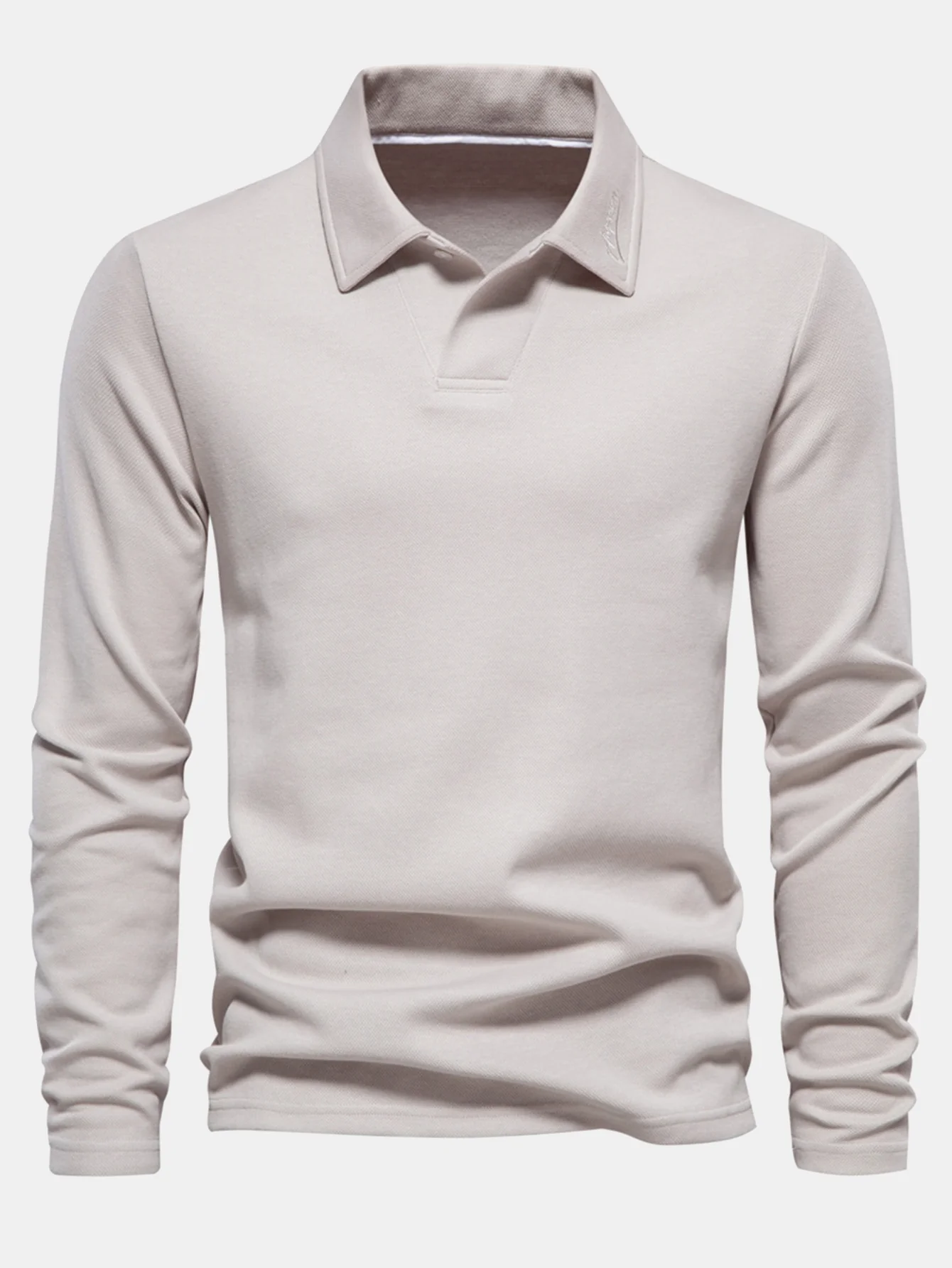 Langärmliges Poloshirts mit V-Ausschnitt - Image 5