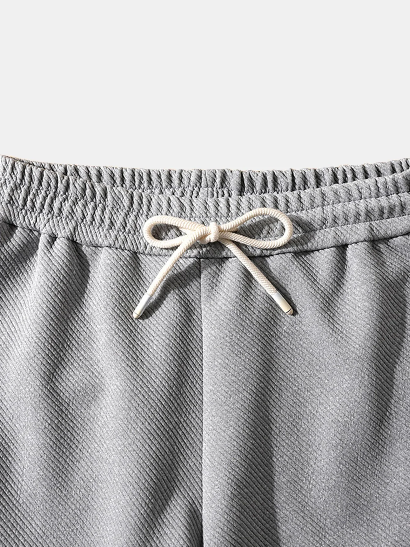 Lockere Passform Kordelzug Twill Jacquard Shorts - Image 5