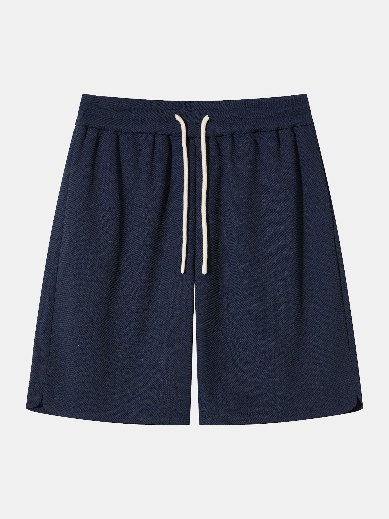 Lockere Passform Waffle Shorts mit Kordelzug - Image 3