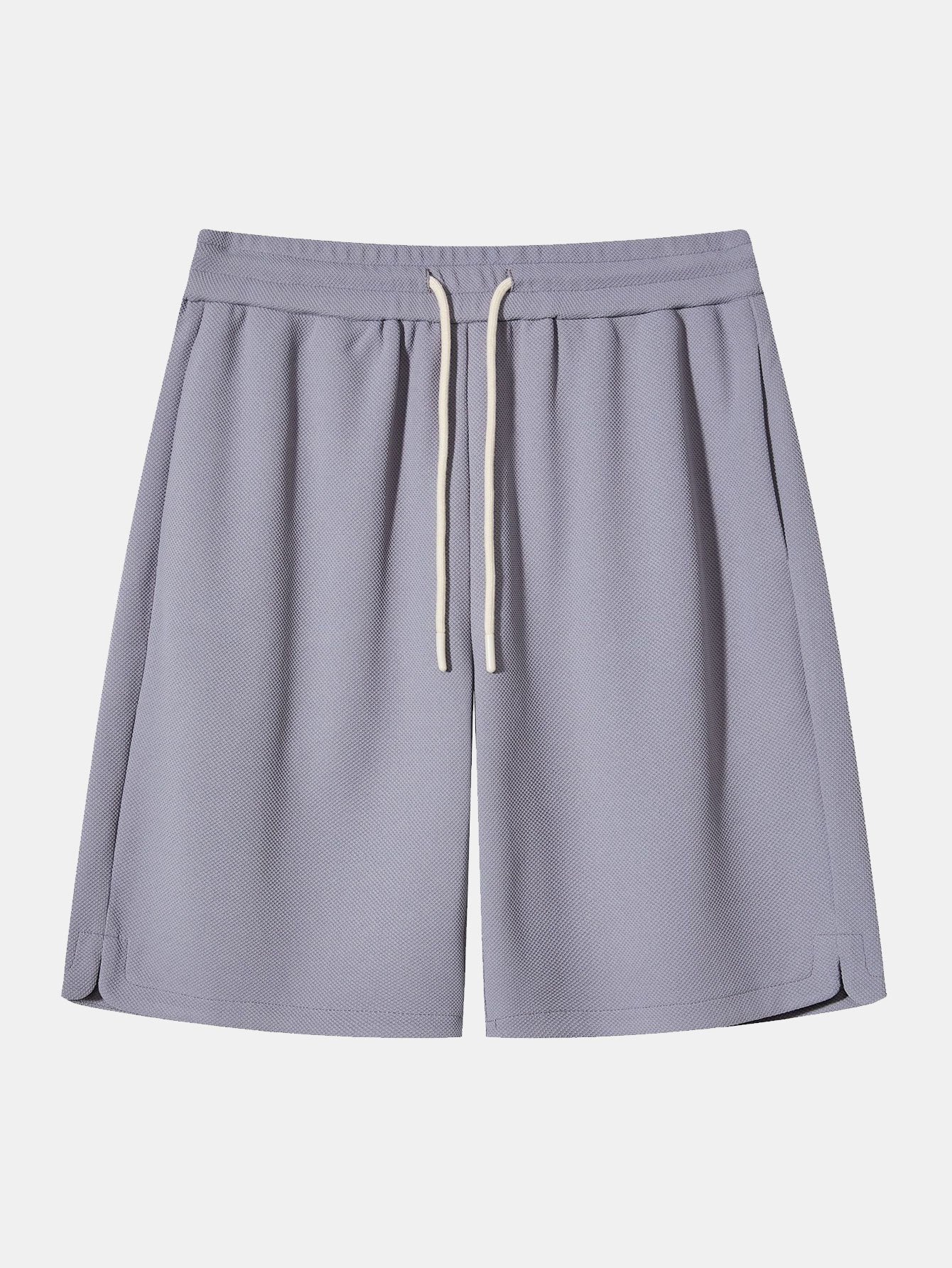 Lockere Passform Waffle Shorts mit Kordelzug - Image 4