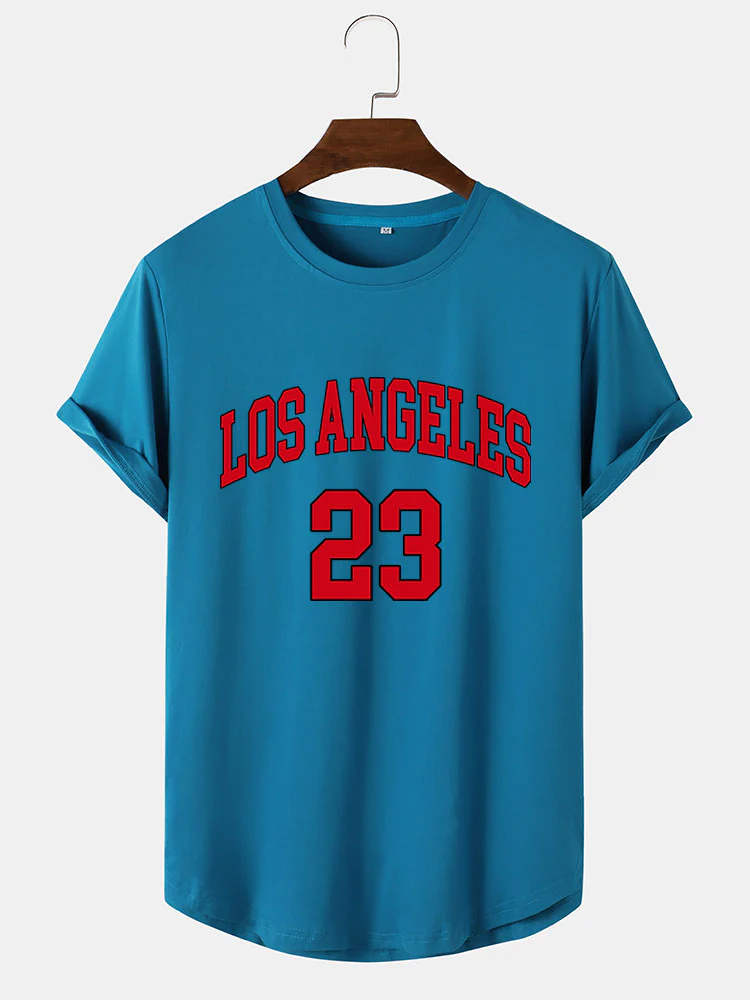 Los Angeles 23 Print Arc Hem T-Shirt - Image 5