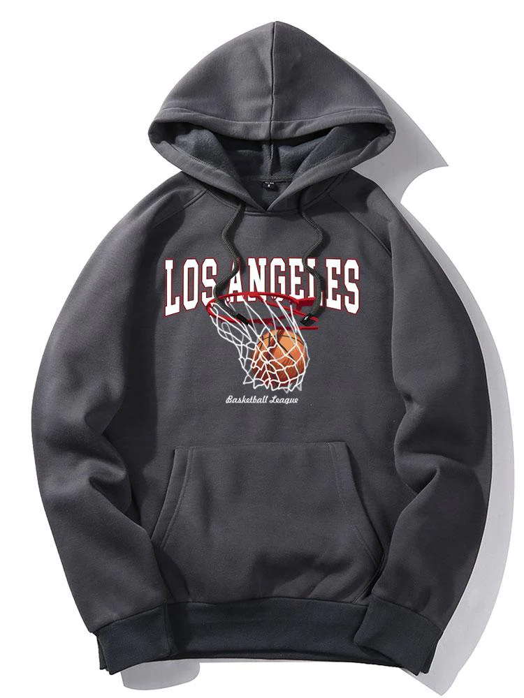 Los Angeles Basketball Druck Hoodie - Image 10