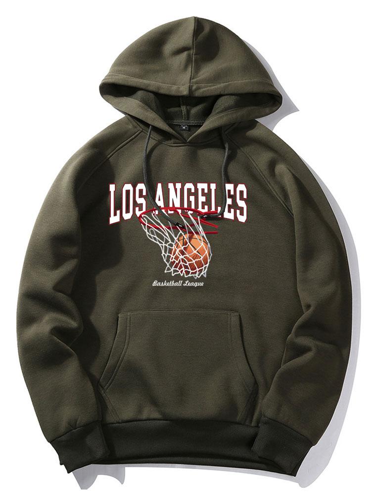 Los Angeles Basketball Druck Hoodie - Image 11