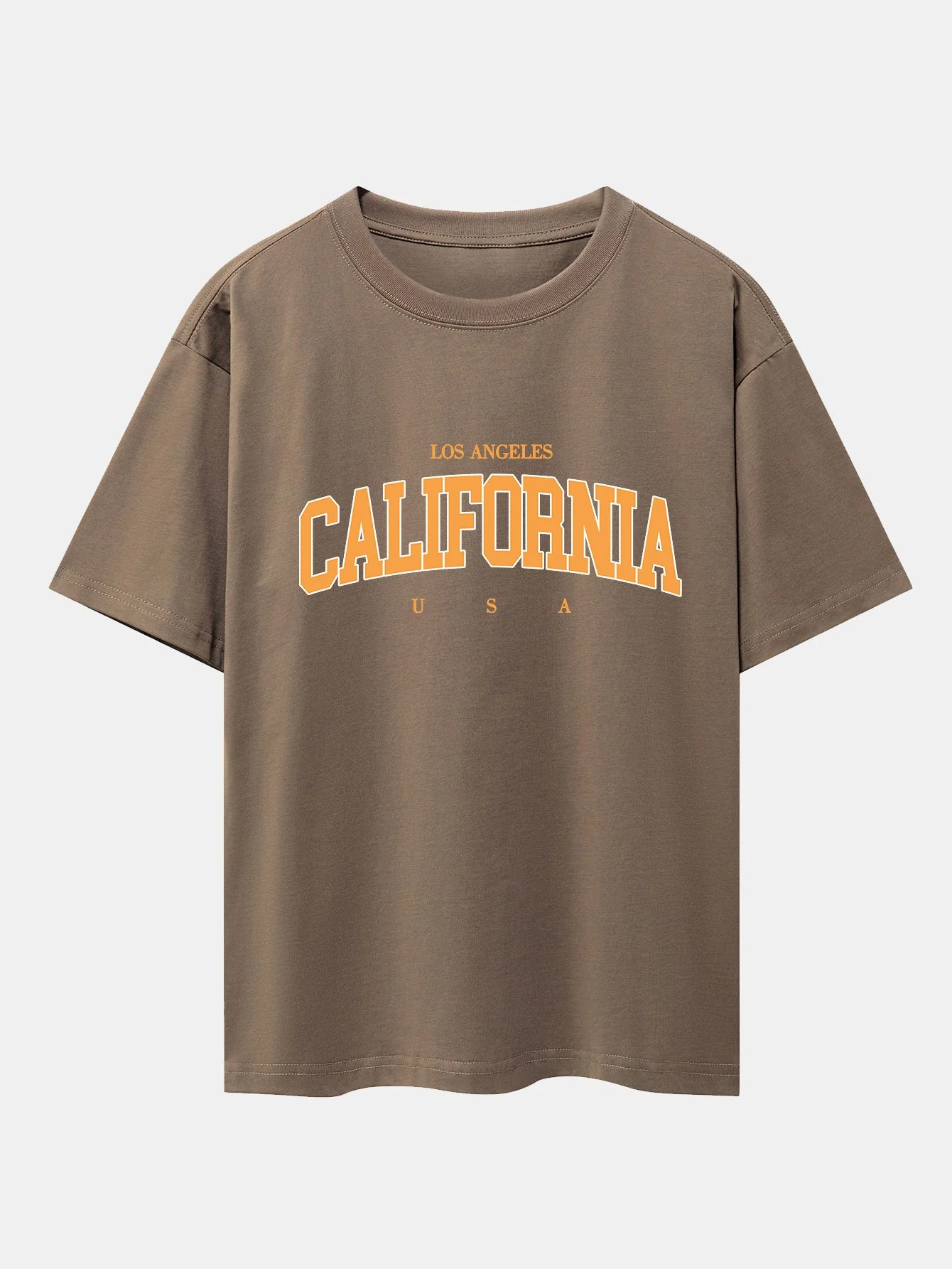Los Angeles Kalifornien Print Drop Shoulder Oversize T-Shirt - Image 2