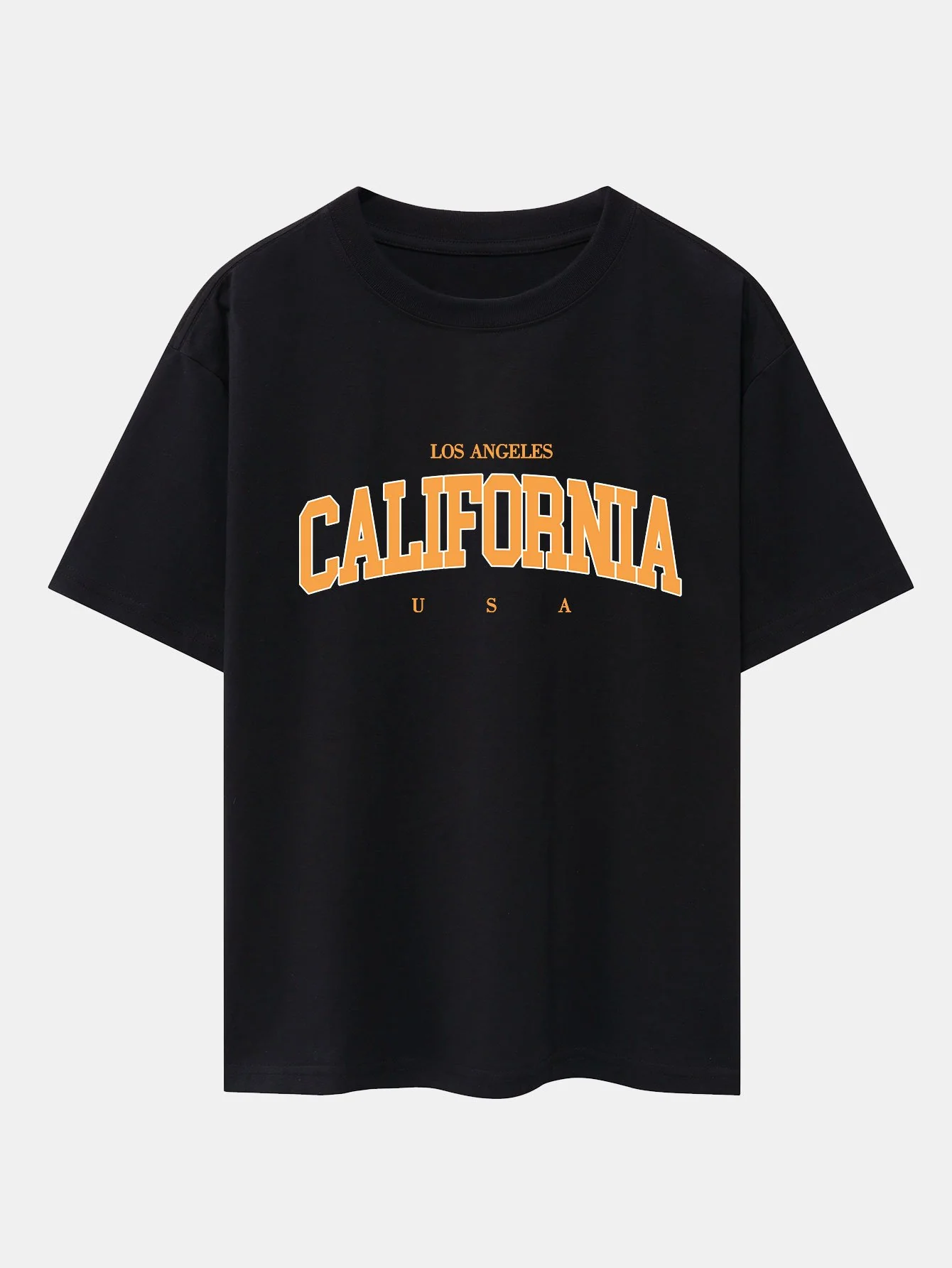 Los Angeles Kalifornien Print Drop Shoulder Oversize T-Shirt - Image 3