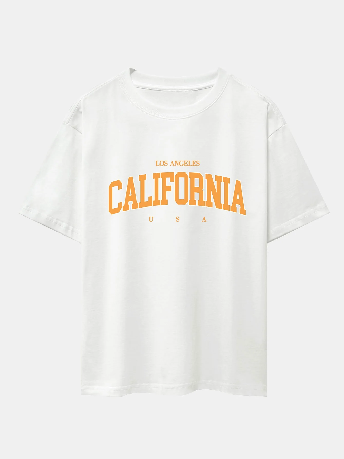 Los Angeles Kalifornien Print Drop Shoulder Oversize T-Shirt - Image 4
