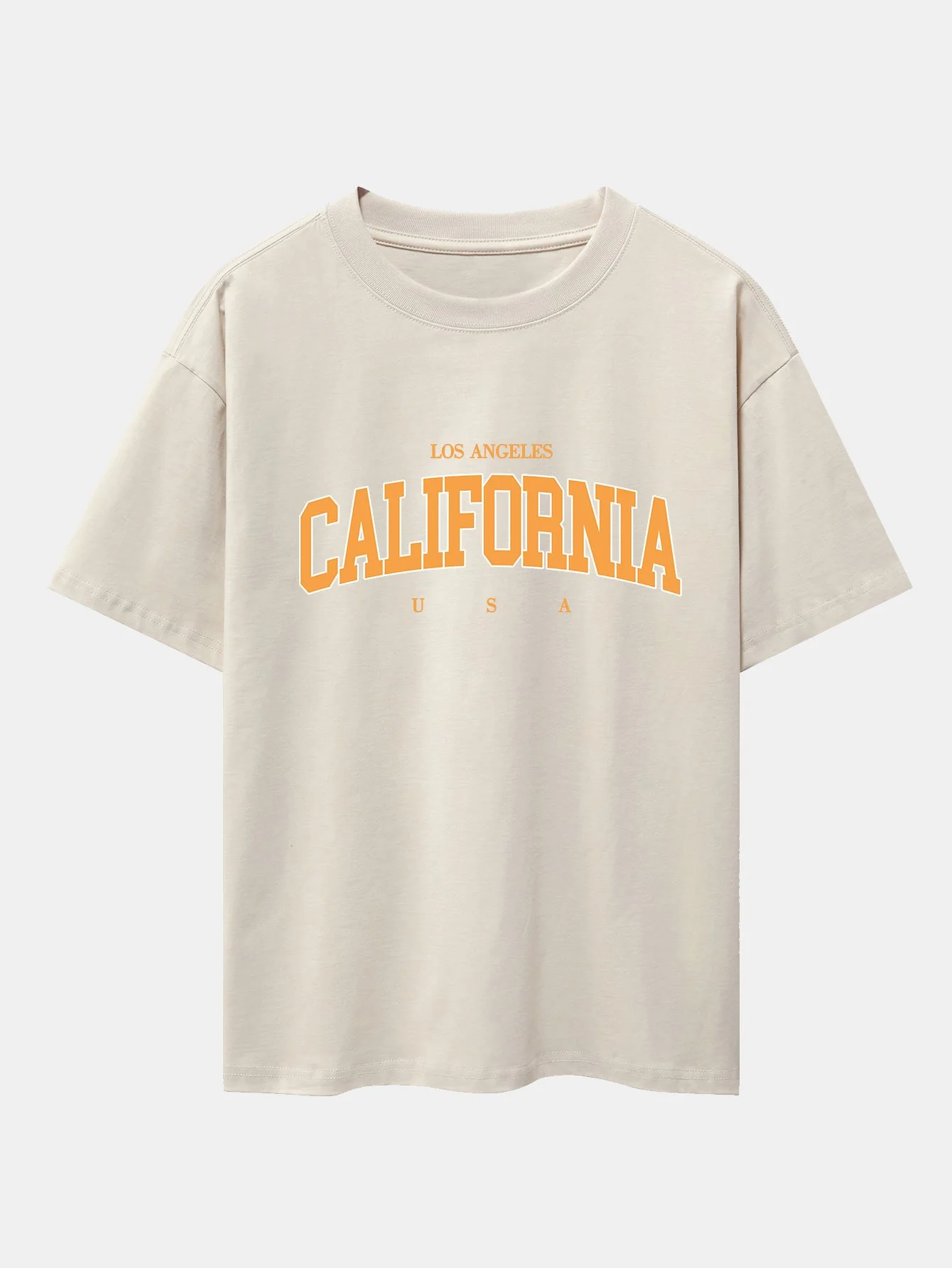 Los Angeles Kalifornien Print Drop Shoulder Oversize T-Shirt - Image 6