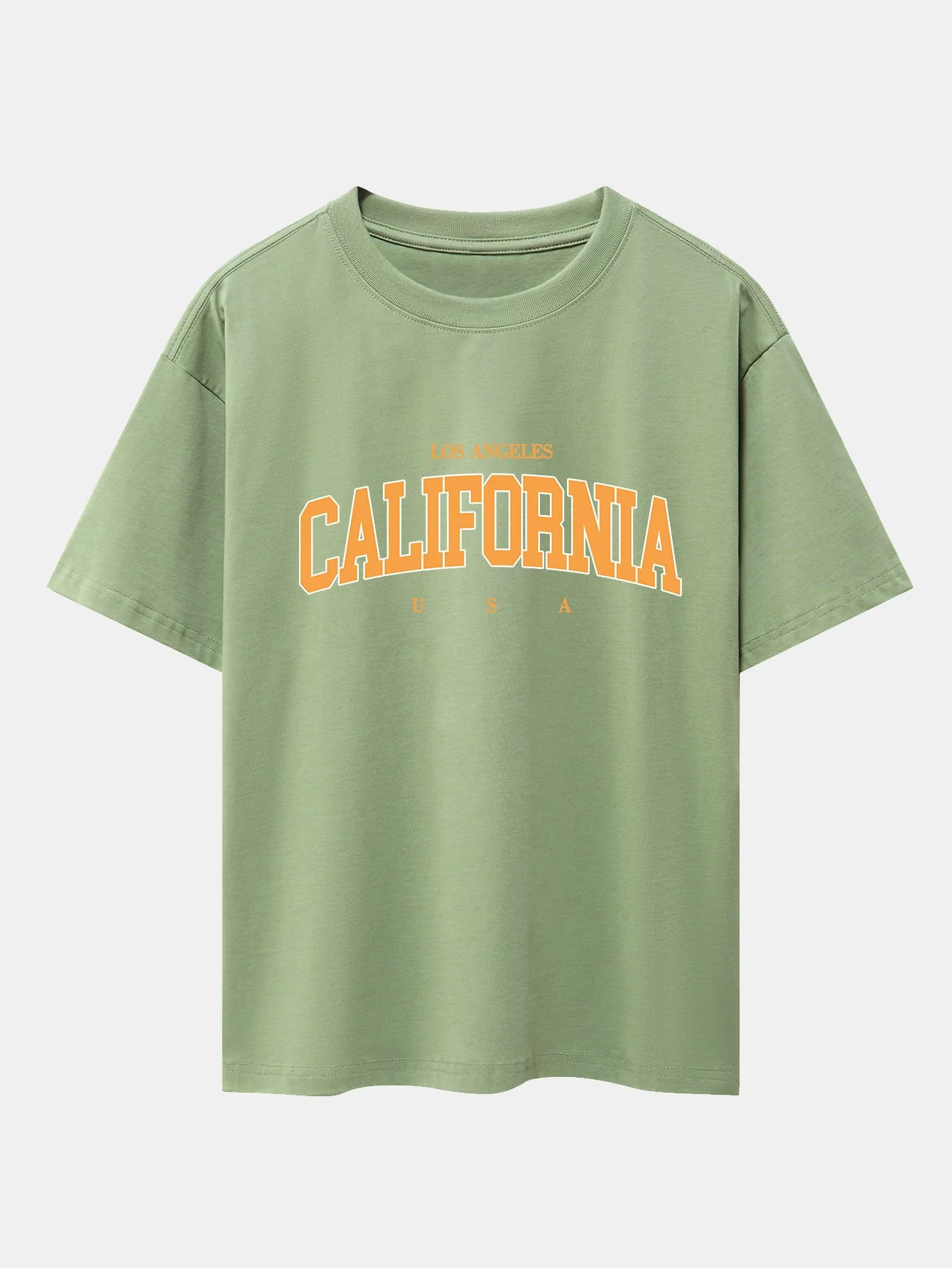 Los Angeles Kalifornien Print Drop Shoulder Oversize T-Shirt - Image 7