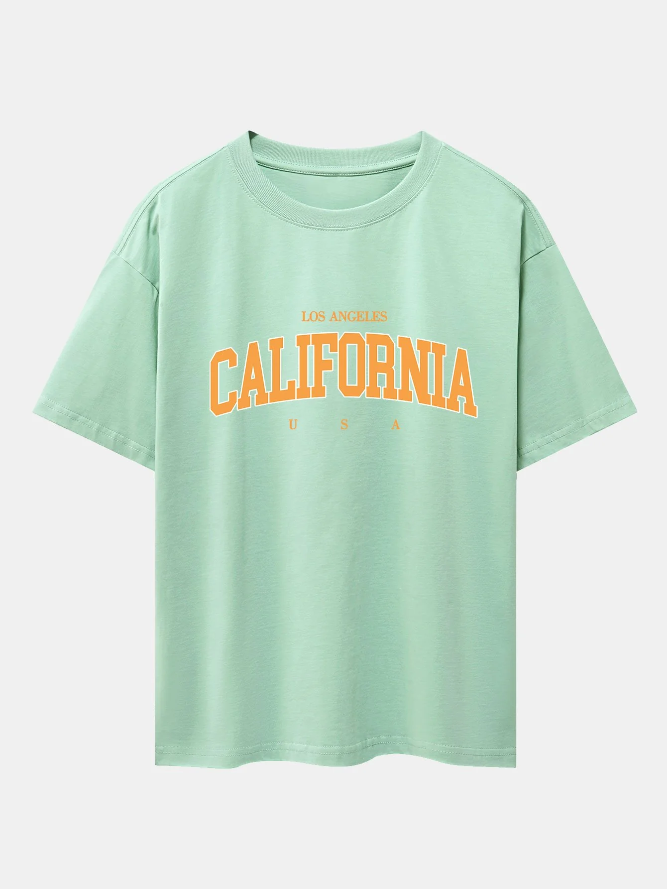 Los Angeles Kalifornien Print Drop Shoulder Oversize T-Shirt - Image 8