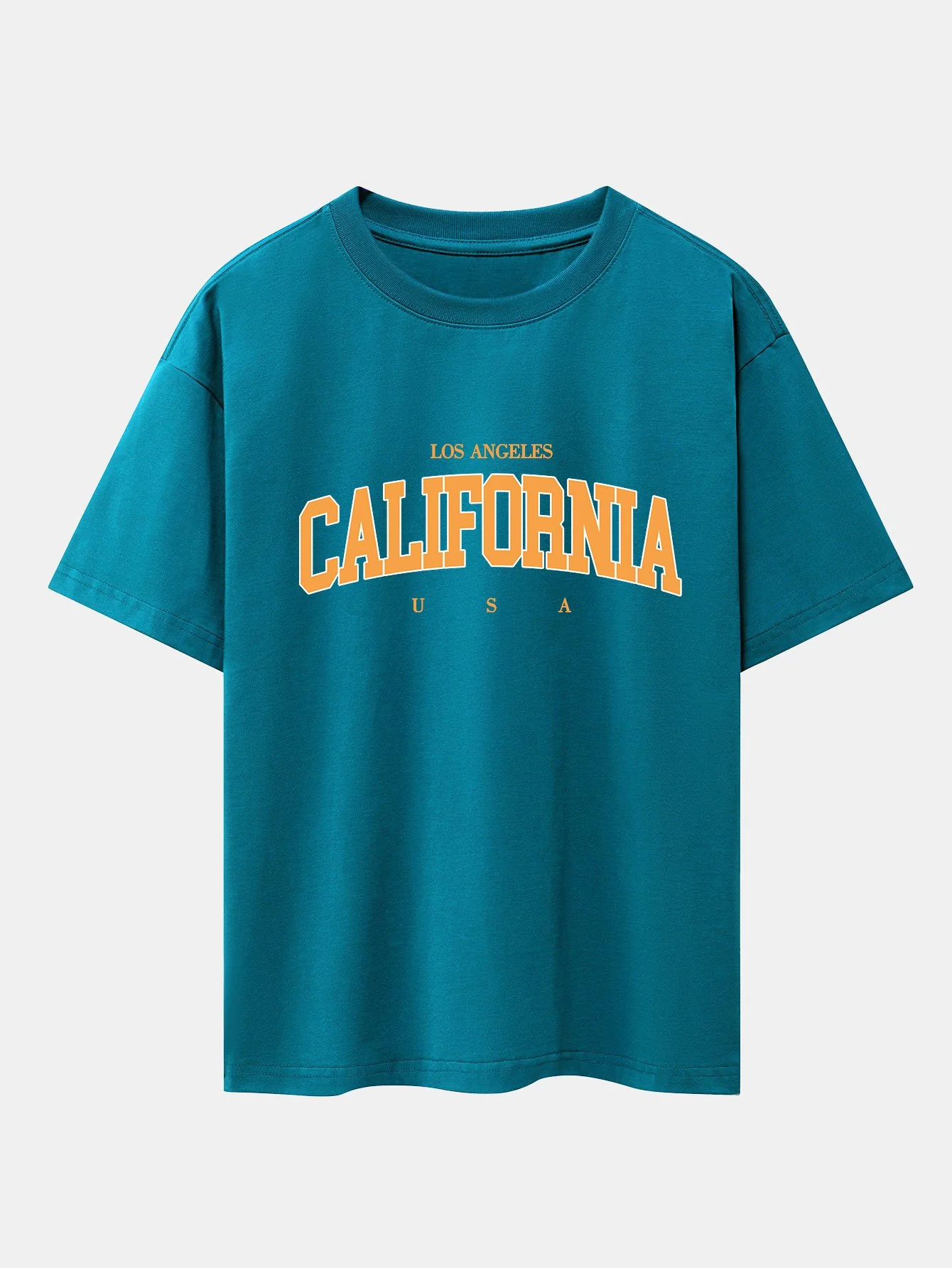 Los Angeles Kalifornien Print Drop Shoulder Oversize T-Shirt - Image 9
