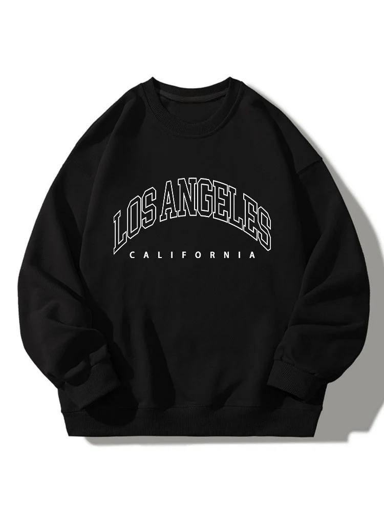 Los Angeles Print Crew Neck Relaxed Sweatshirt - Image 3