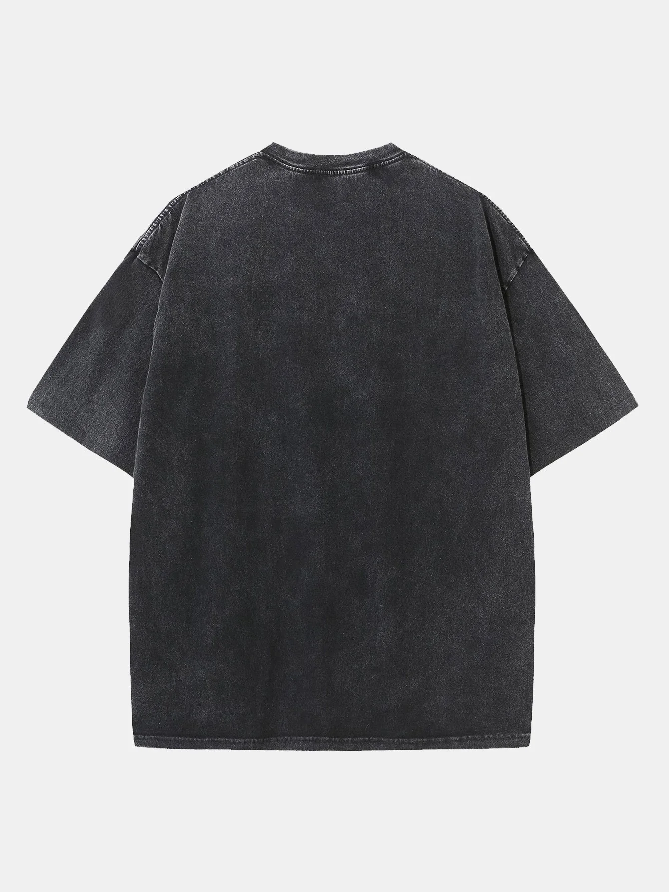 Los Angeles Gothic Print Gewaschenes Distressed Drop Shoulder T-Shirt - Image 8