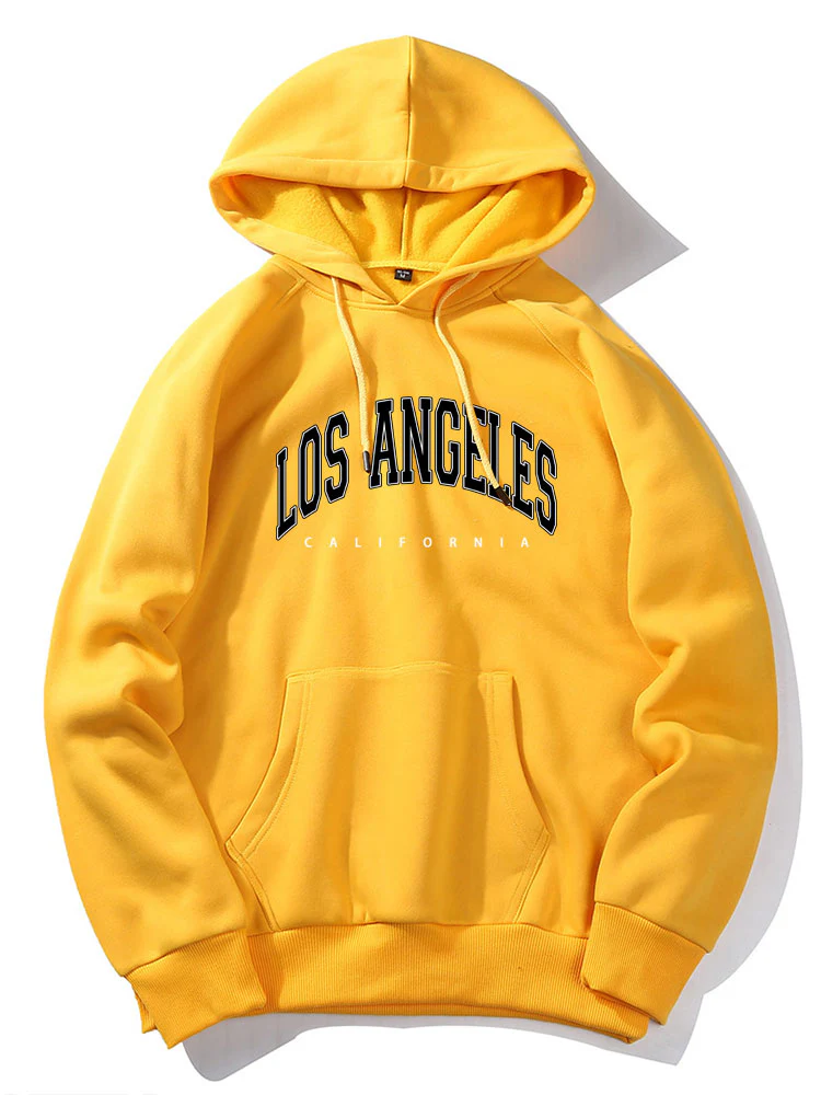 Los Angeles Buchstaben Druck Kapuzenpullover - Image 3