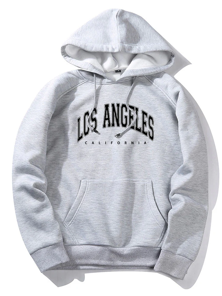 Los Angeles Buchstaben Druck Kapuzenpullover - Image 4