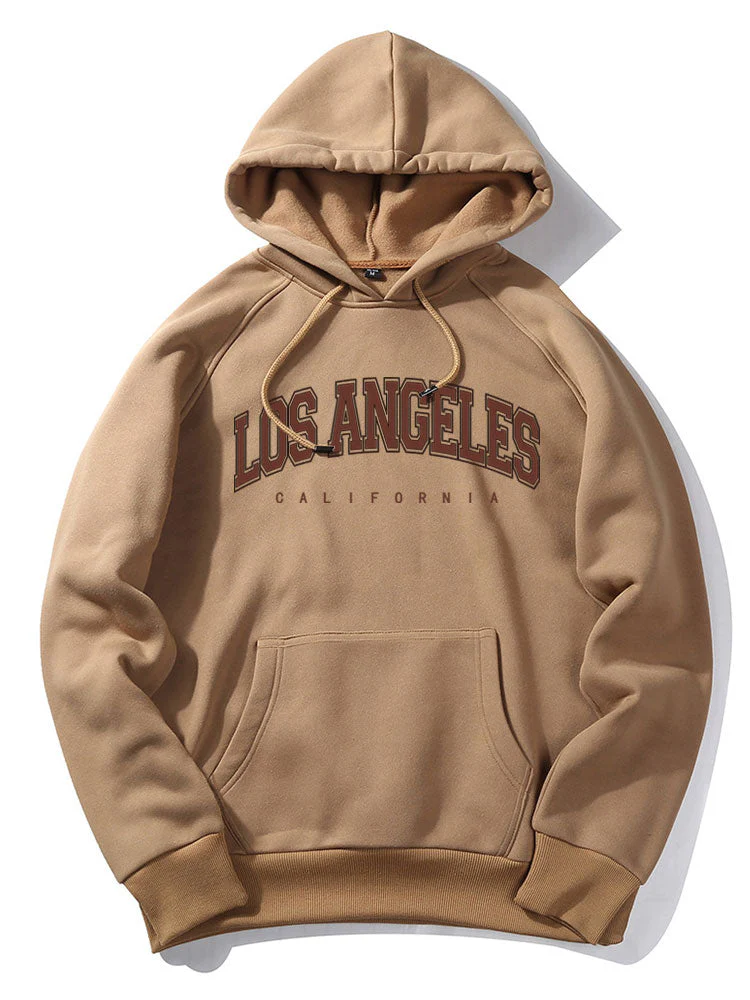 Los Angeles Buchstaben Druck Känguru Tasche Hoodie & Jogginghose - Image 2