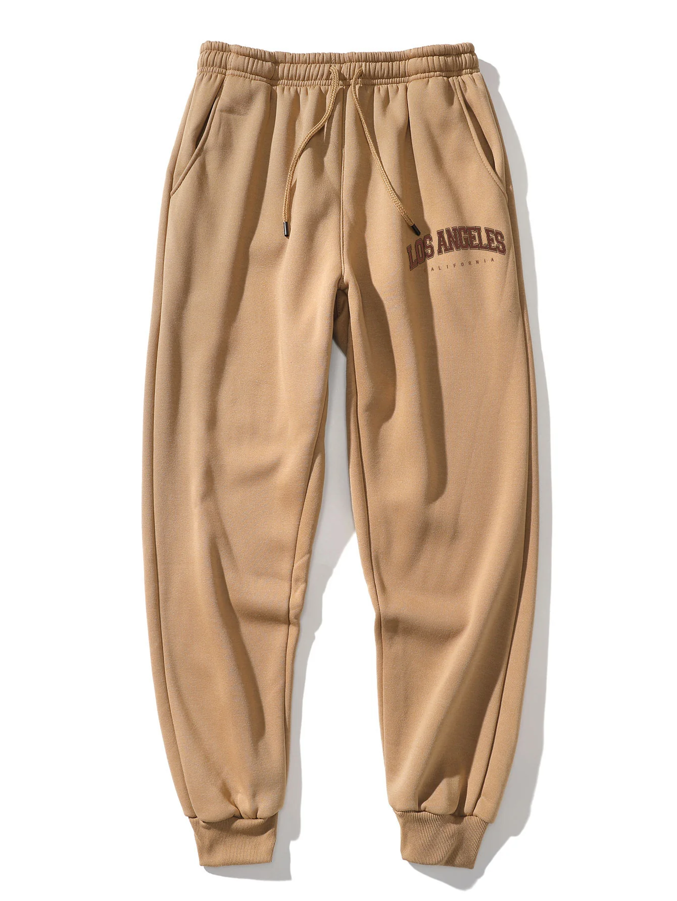 Los Angeles Buchstaben Druck Känguru Tasche Hoodie & Jogginghose - Image 3