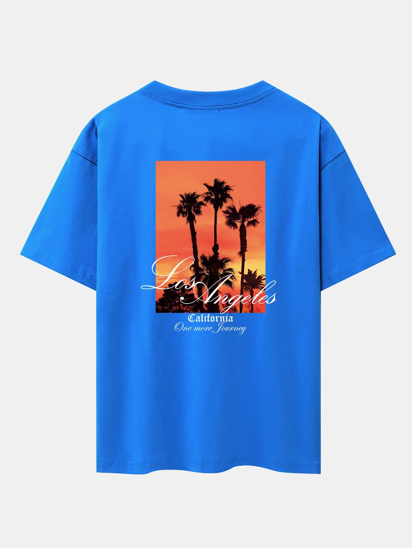 Los Angeles Palmen Bäume Rückendruck Drop Shoulder Oversize T-Shirt - Image 15