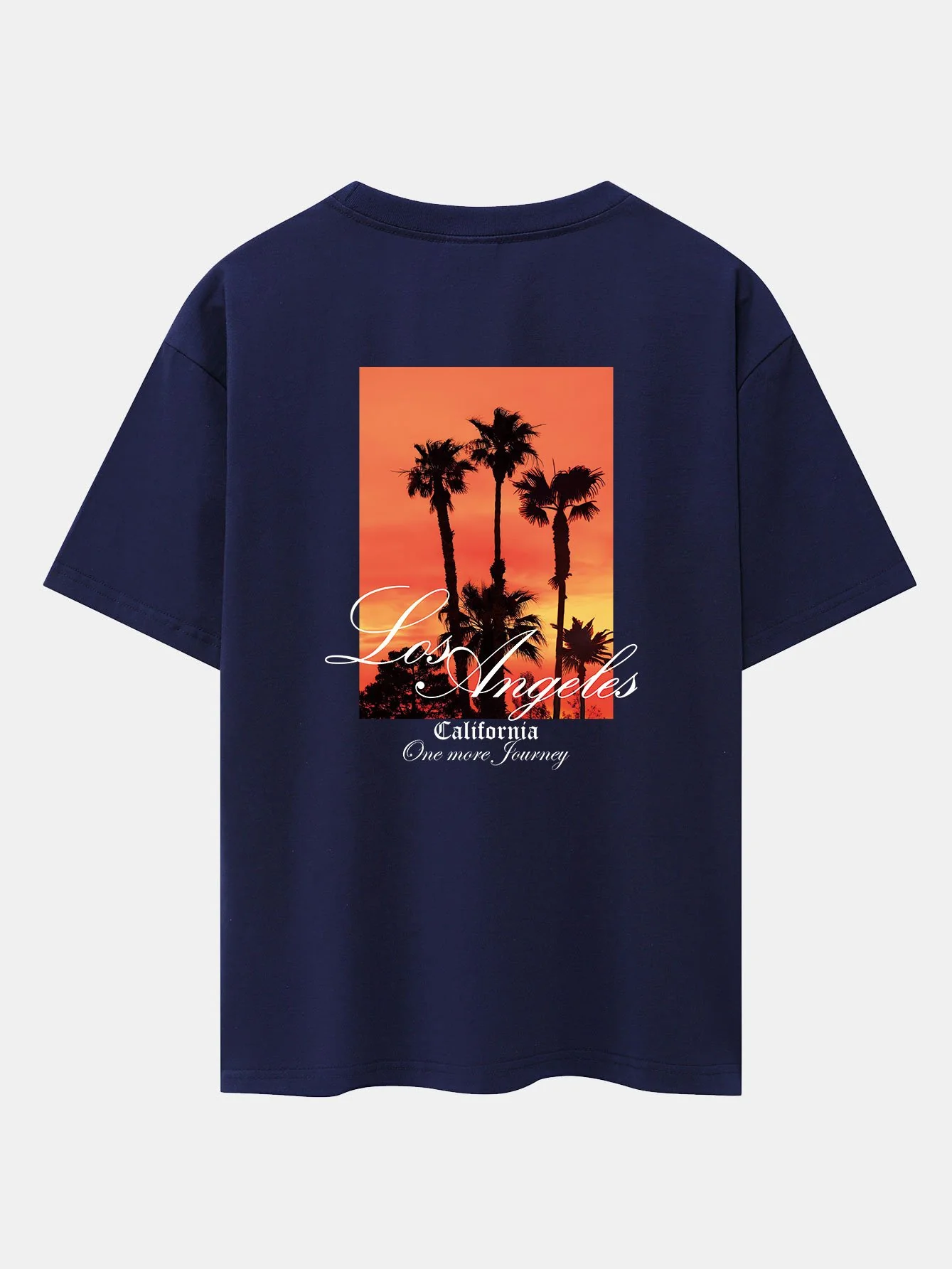 Los Angeles Palmen Bäume Rückendruck Drop Shoulder Oversize T-Shirt - Image 19