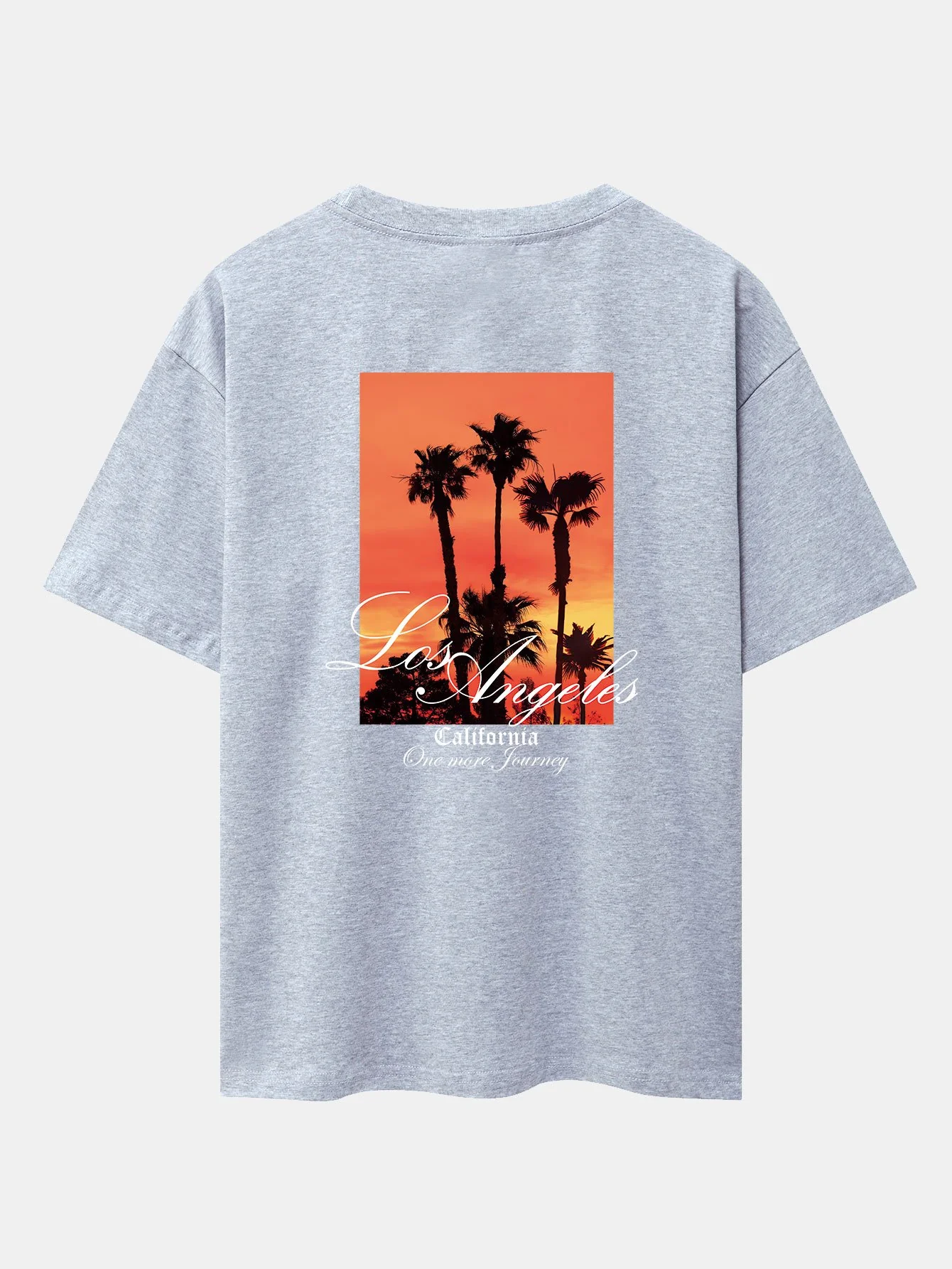 Los Angeles Palmen Bäume Rückendruck Drop Shoulder Oversize T-Shirt - Image 21