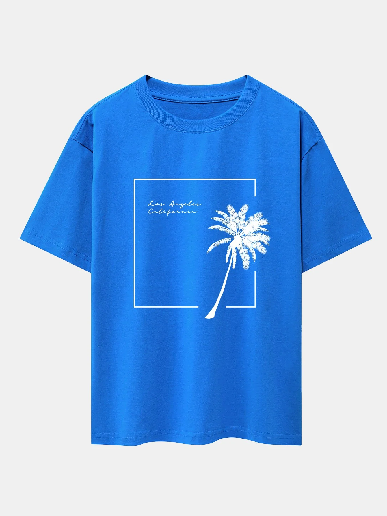 Los Angeles Palmen Druck Drop Shoulder Oversize T-Shirt - Image 10