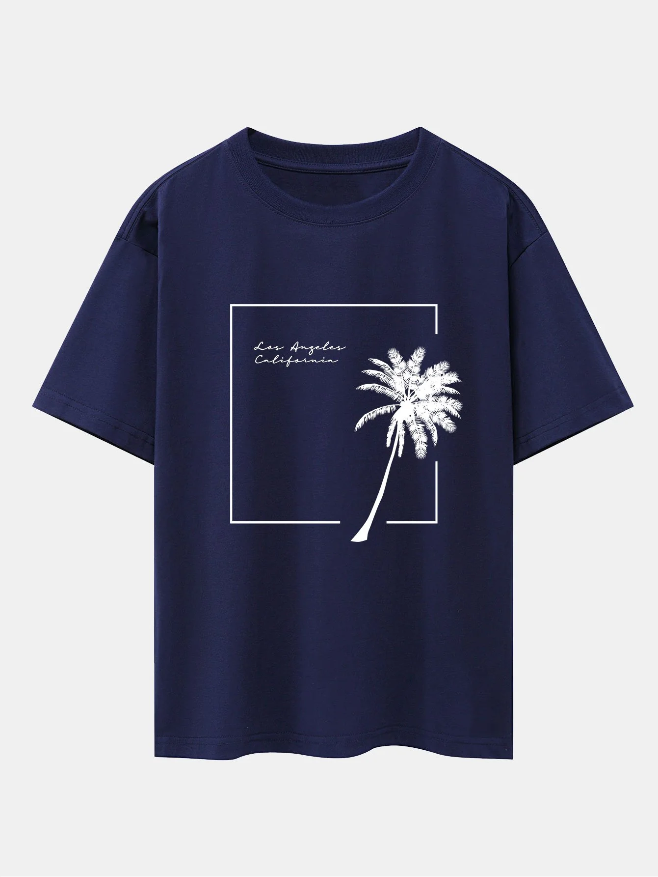 Los Angeles Palmen Druck Drop Shoulder Oversize T-Shirt - Image 12