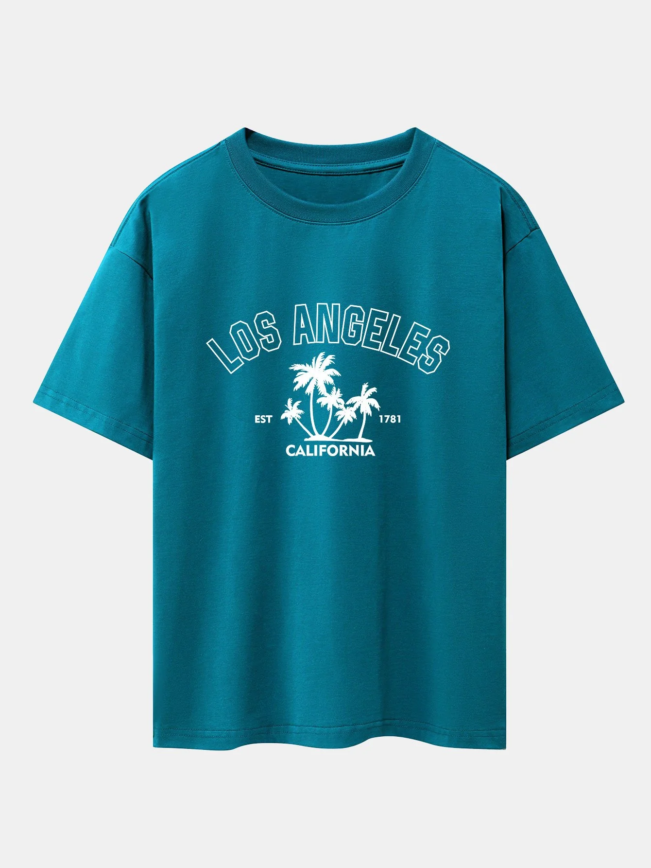 Los Angeles Palms Print Schwergewicht Übergröße T-Shirt - Image 7