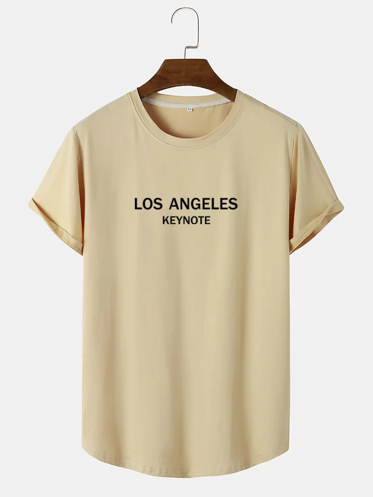 Los Angeles Print Arc Hem T-Shirt - Image 3