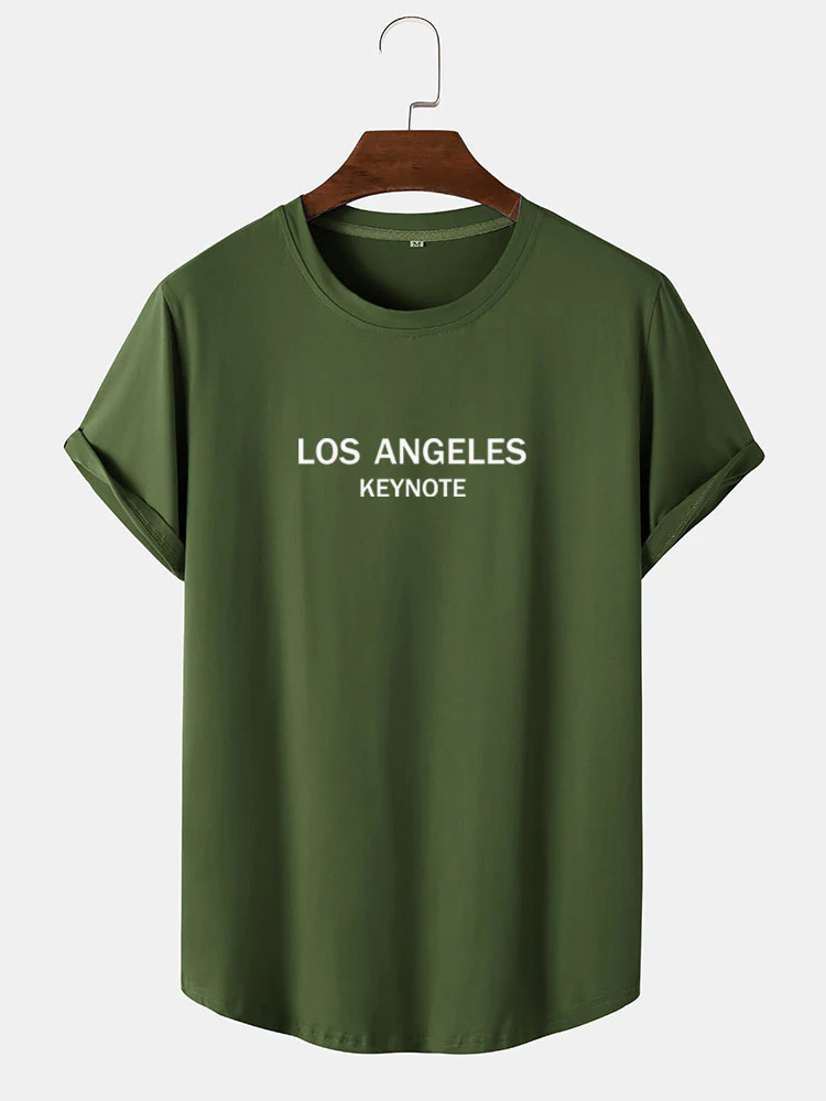 Los Angeles Print Arc Hem T-Shirt - Image 4