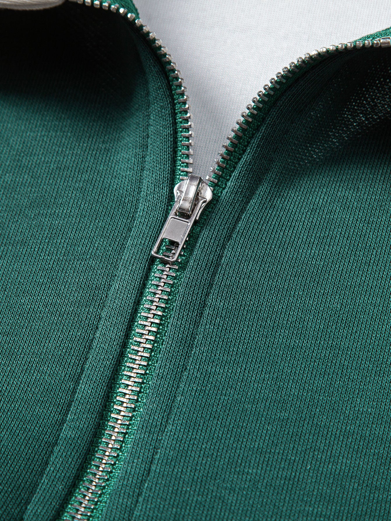 Los Angeles Print Kontrast Reißverschluss Poloshirts Sweatshirt - Image 3