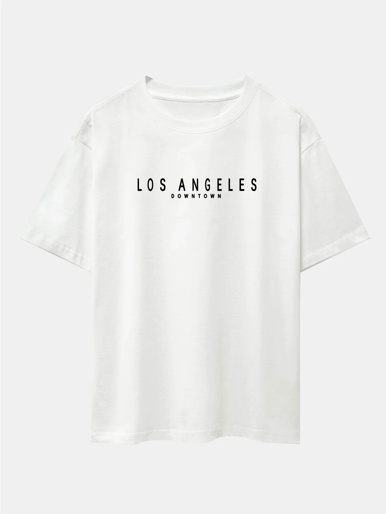 Los Angeles Print Drop Shoulder Oversize T-Shirt