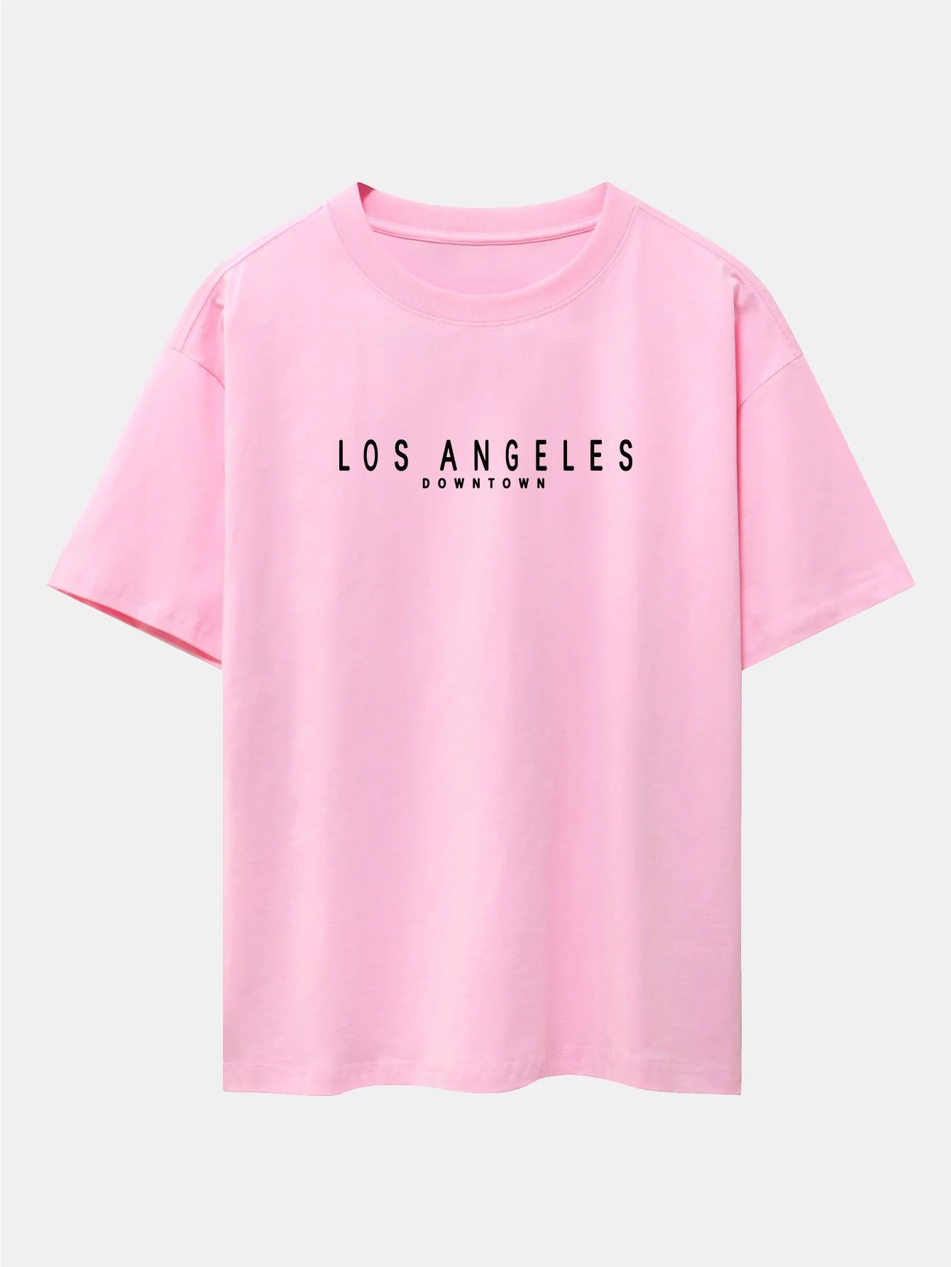 Los Angeles Print Drop Shoulder Oversize T-Shirt - Image 10