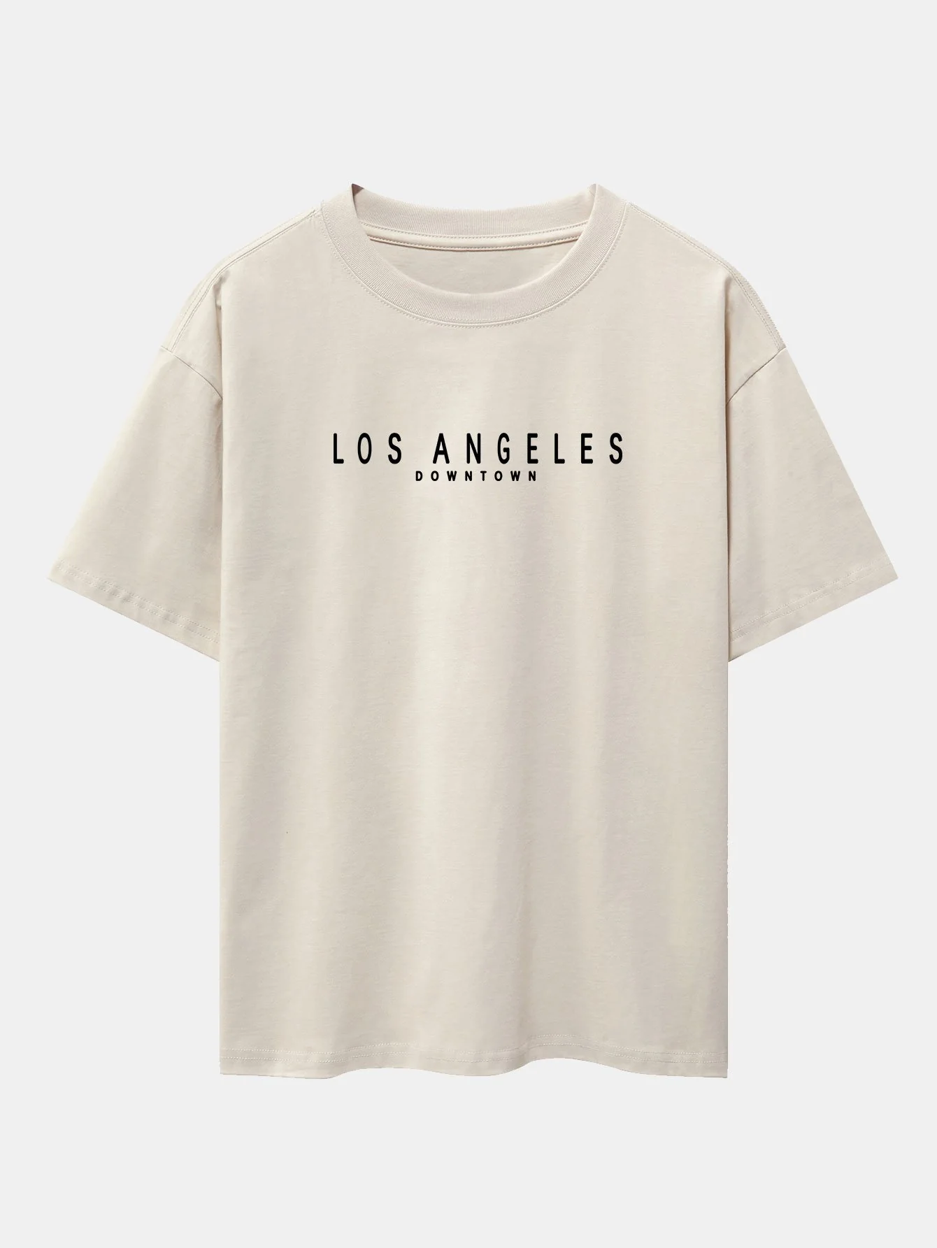 Los Angeles Print Drop Shoulder Oversize T-Shirt - Image 4