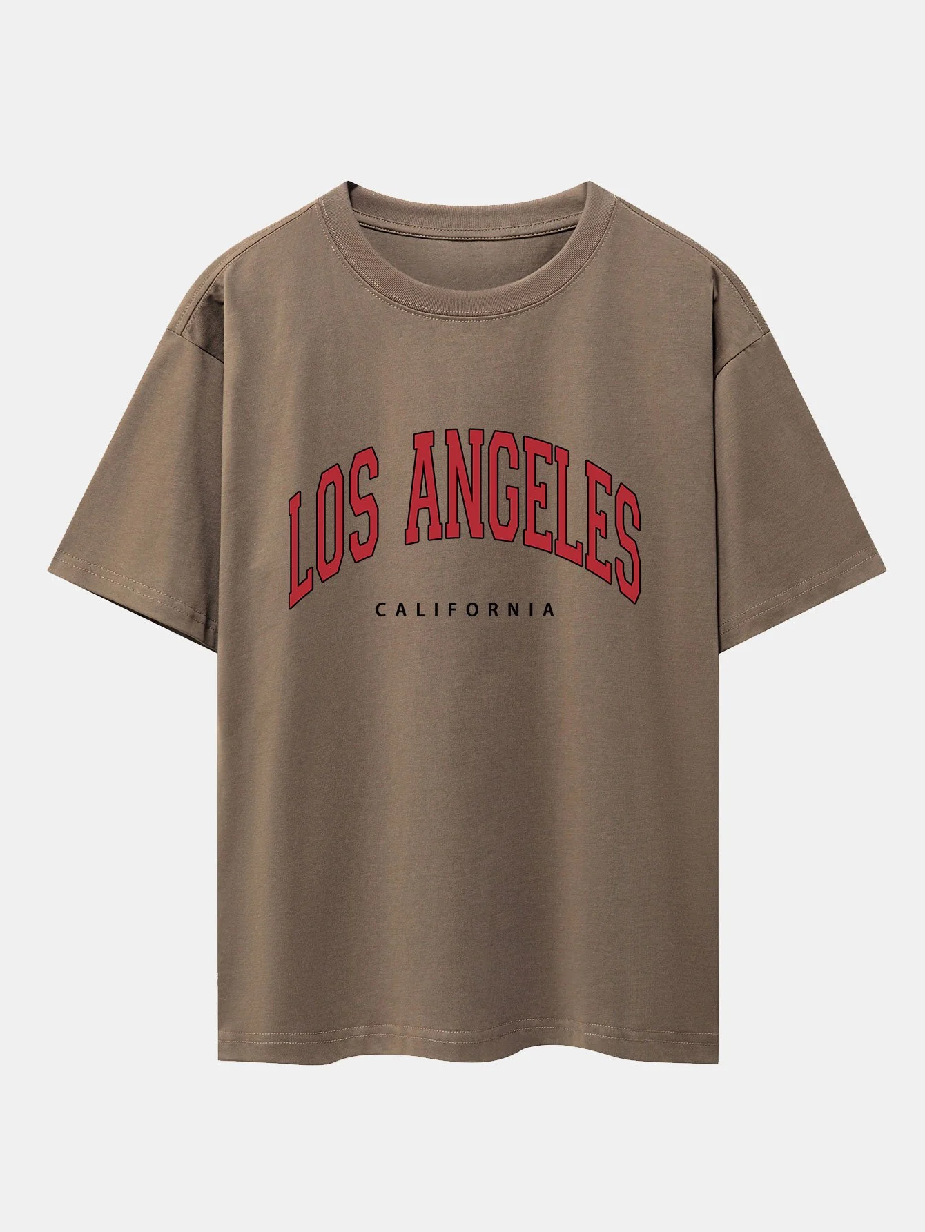 Los Angeles Print Drop Shoulder Oversize T-Shirt - Image 2