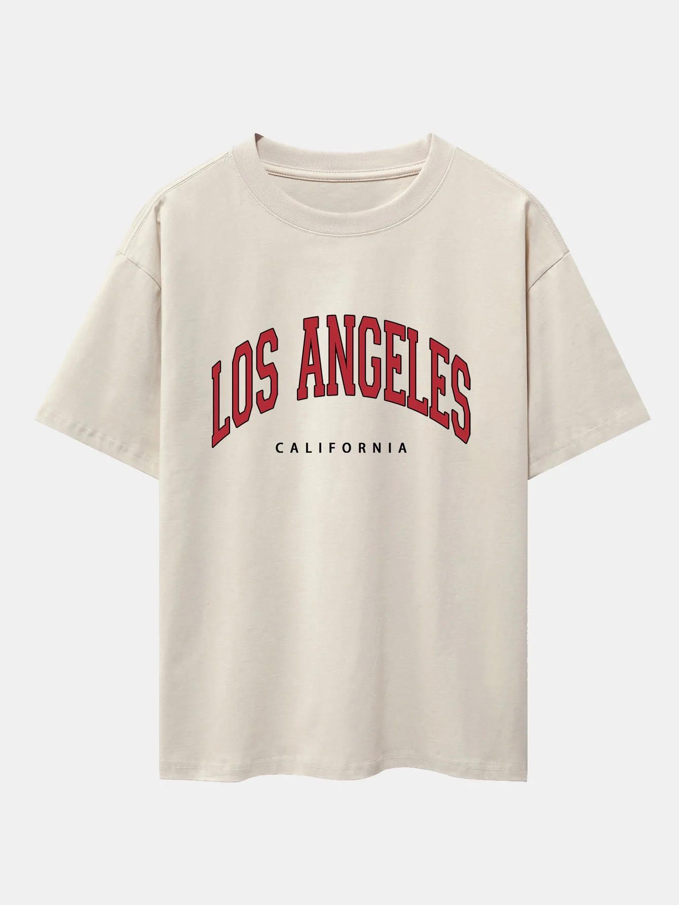 Los Angeles Print Drop Shoulder Oversize T-Shirt - Image 3