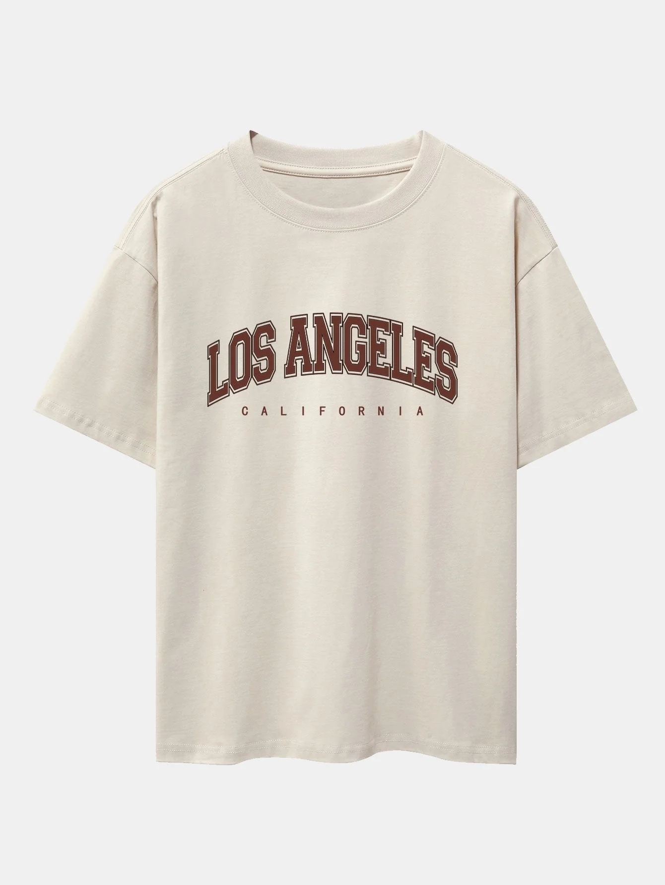 Los Angeles Print Schwergewicht Übergröße T-Shirt & Cordshorts - Image 2